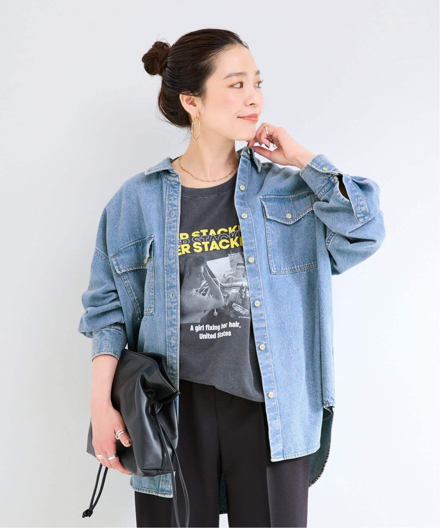⭐︎完売品・新品タグ付き⭐︎B.CSTOCKデニムワーカーシャツ 追加》ウォッシャブル / デニムワーカーシャツ 2（シャツ／ブラウス
