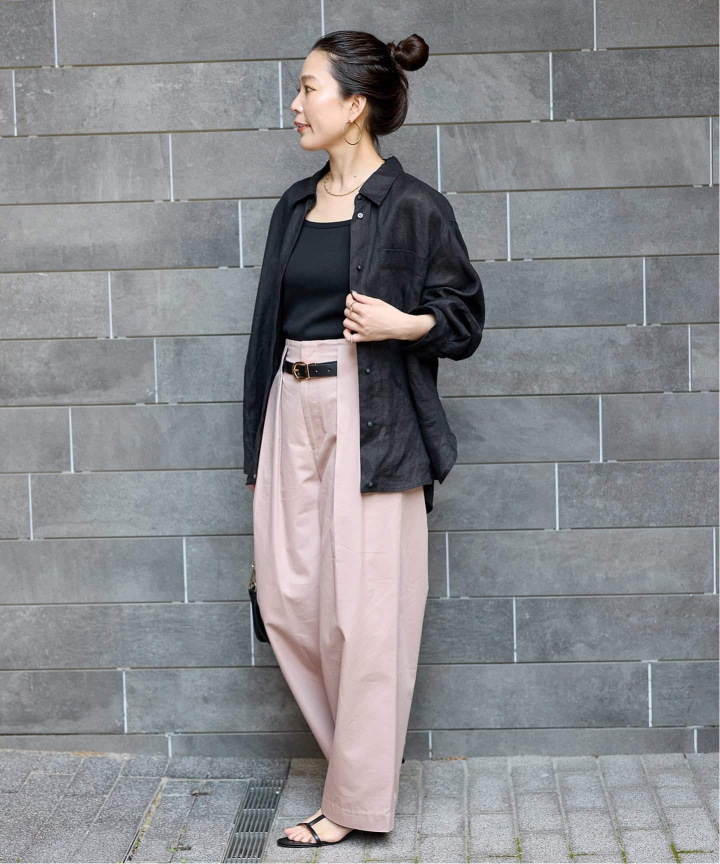 S/Mサイズ展開》手洗い可 / 2WAYフレンチリネンシャツ（シャツ