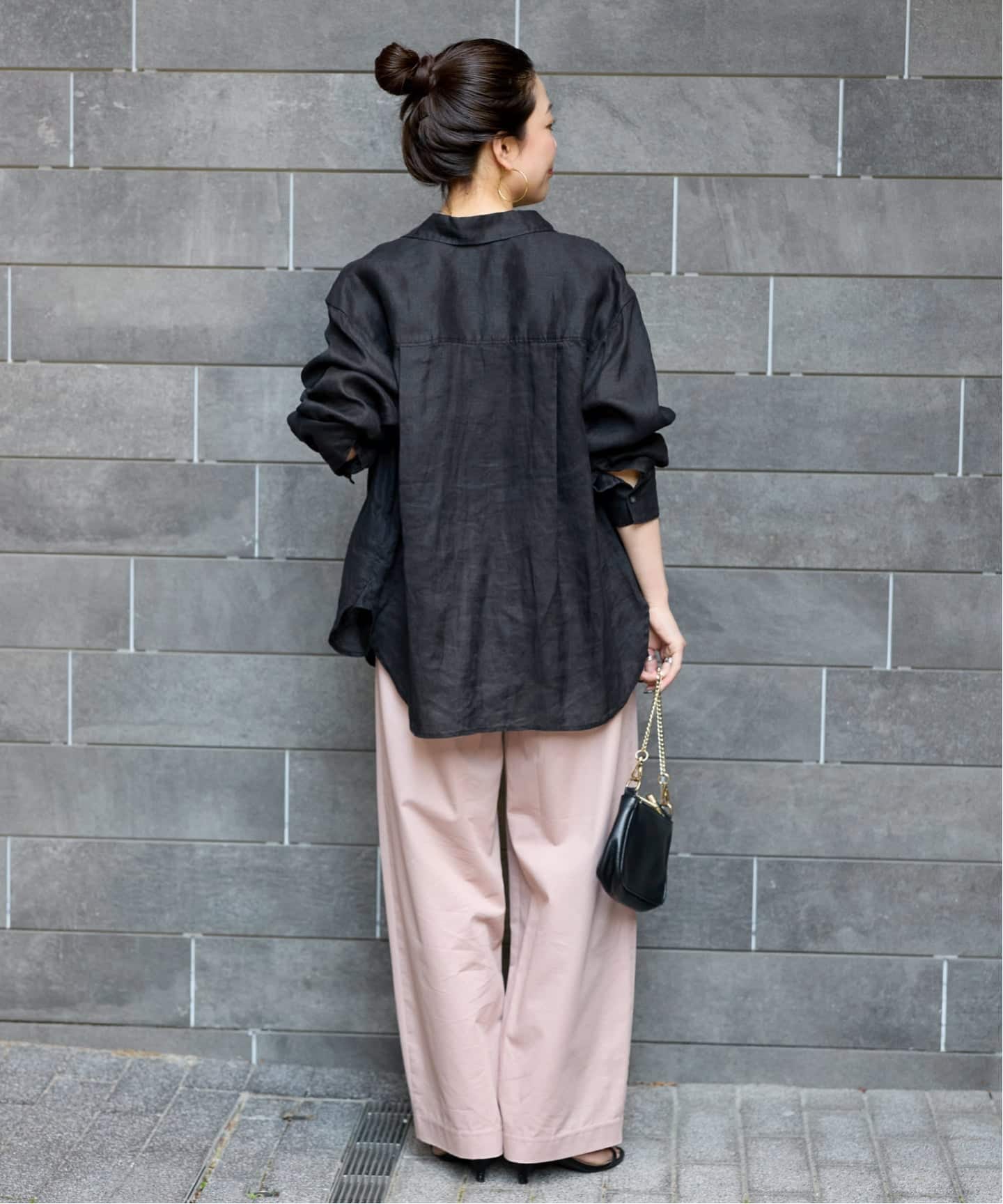 4/6まで！【新品タグ付】FRENCH LINEN 2WAY シャツ サイズ38 追加4》手洗い可 / 2wayフレンチリネンシャツ｜ベーセーストックの