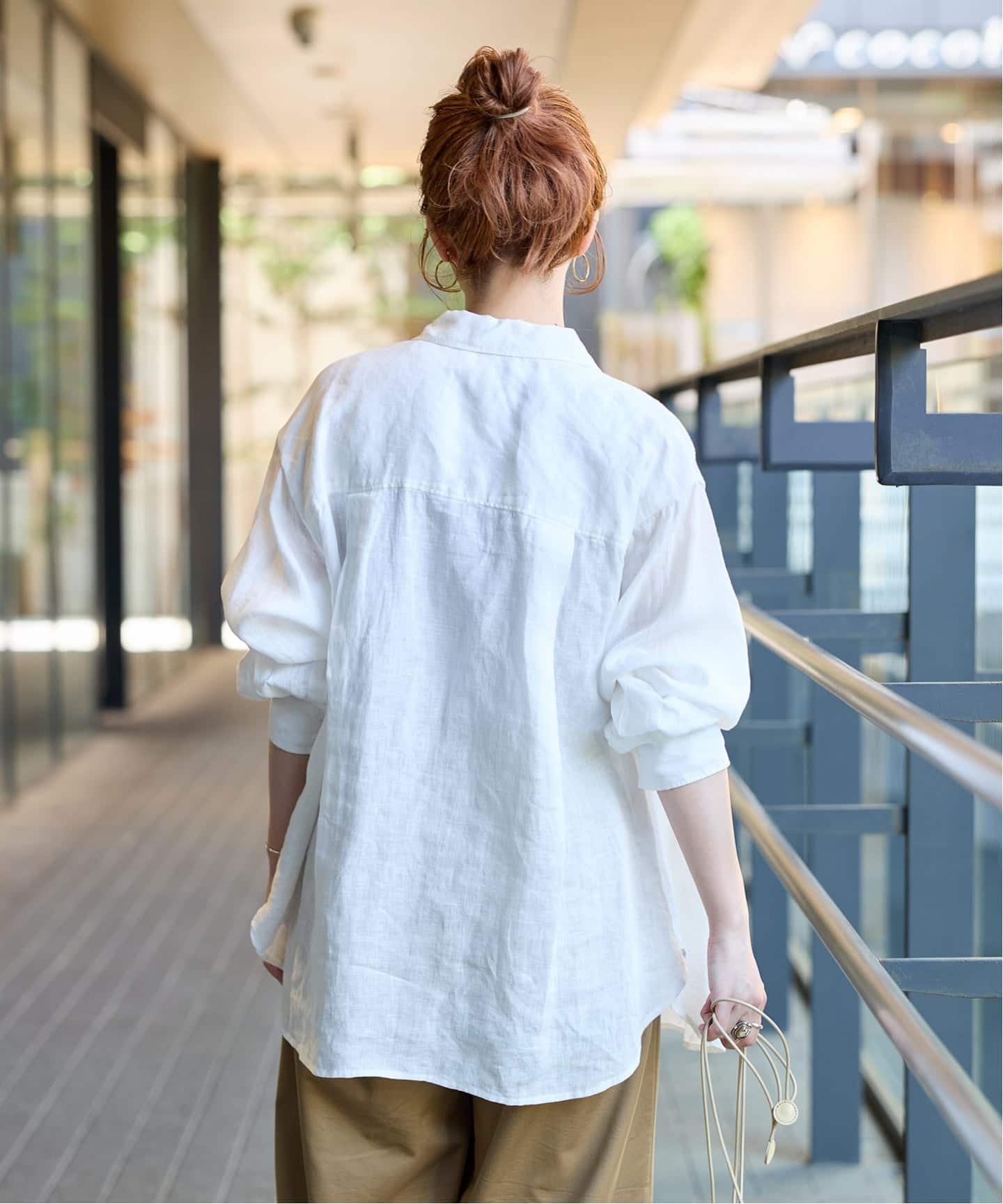 ベーセーストック 手洗い可 / 2wayフレンチリネンシャツ S/Mサイズ展開》手洗い可 / 2WAYフレンチリネンシャツ（シャツ