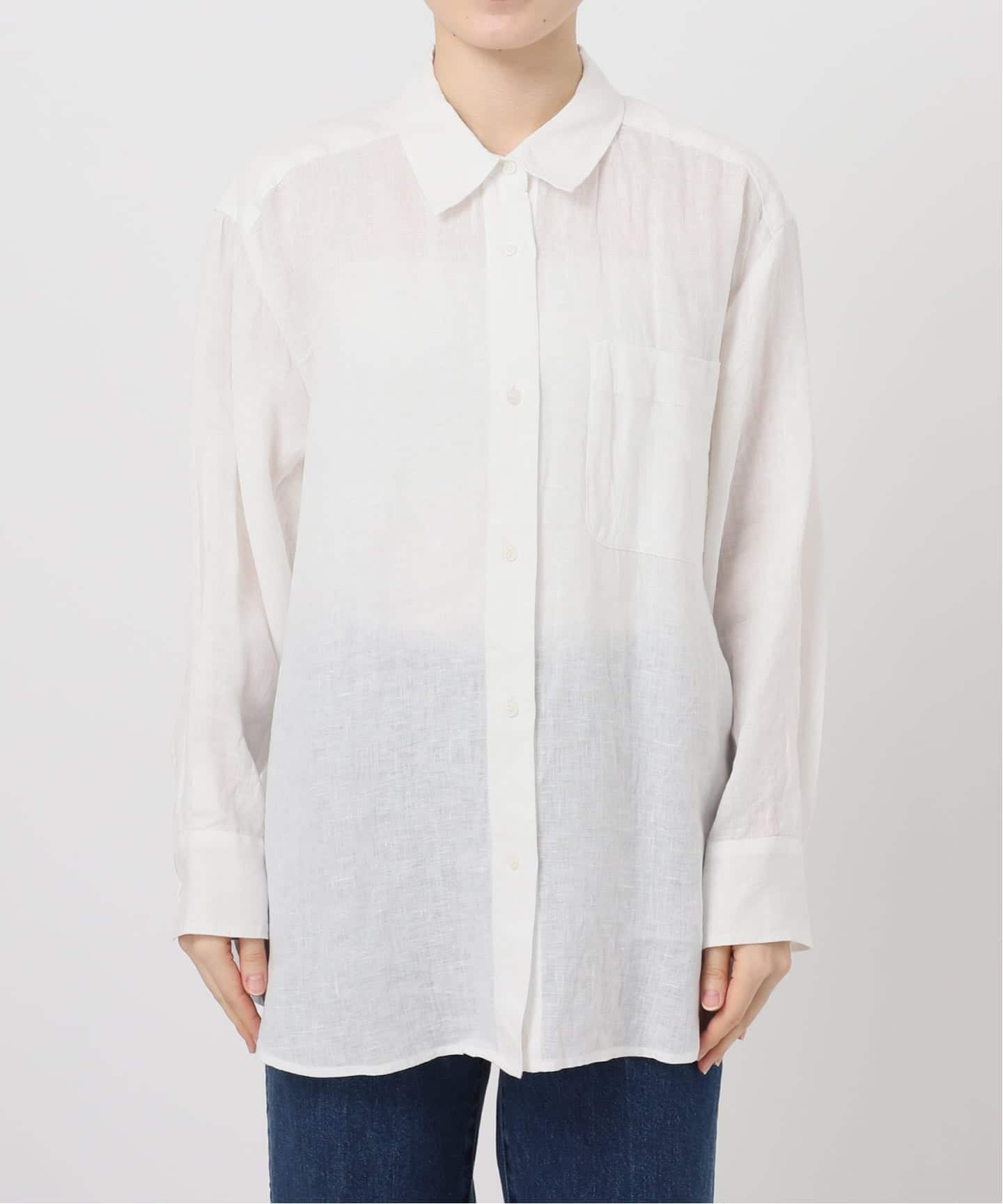 S/Mサイズ展開》手洗い可 / 2WAYフレンチリネンシャツ（シャツ