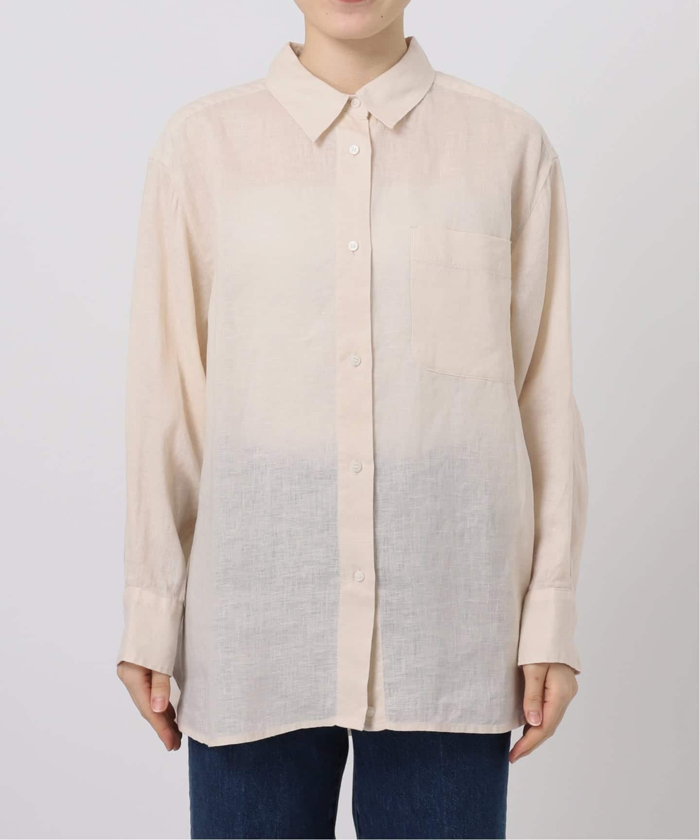 S/Mサイズ展開》手洗い可 / 2WAYフレンチリネンシャツ（シャツ