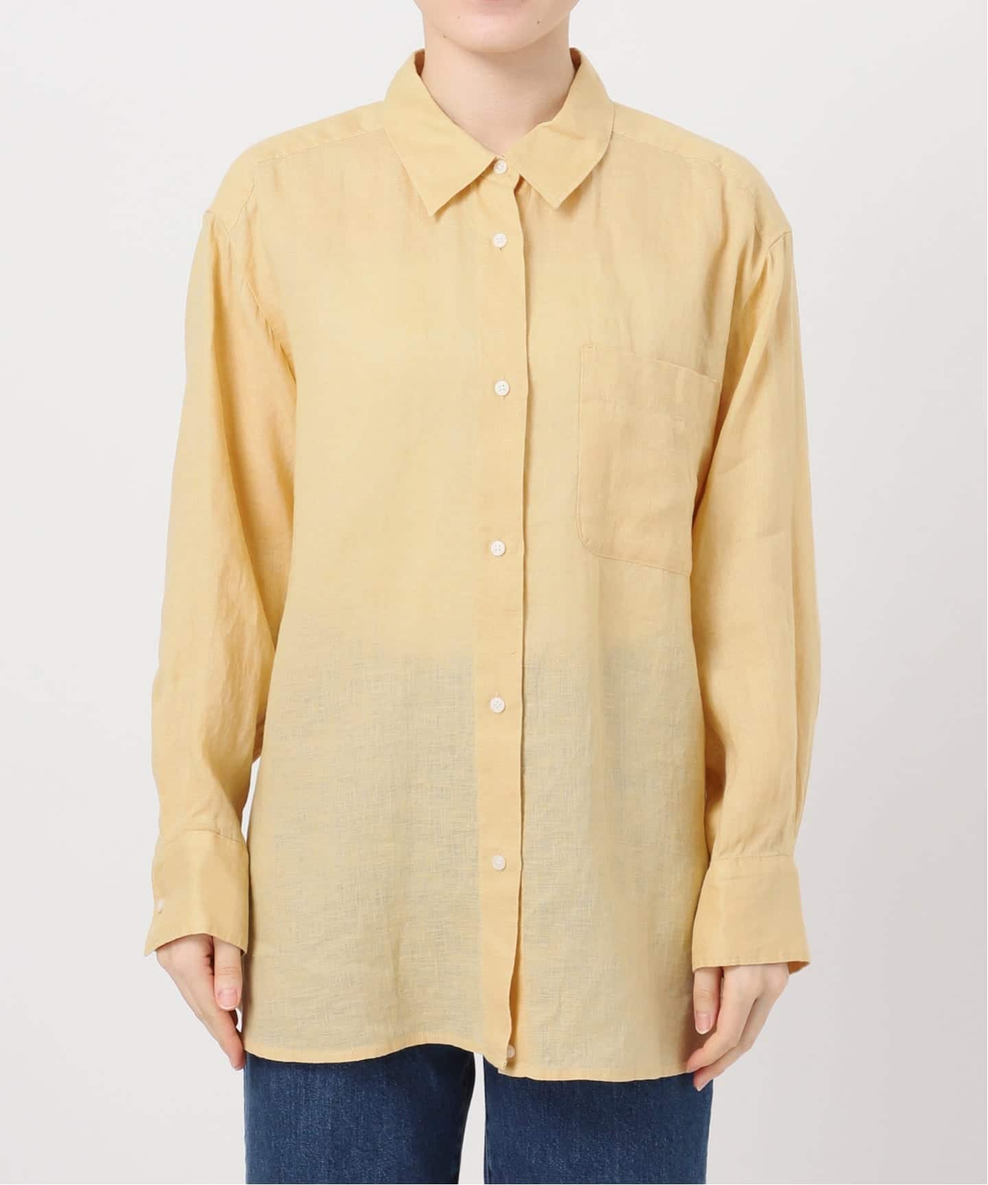 S/Mサイズ展開》手洗い可 / 2WAYフレンチリネンシャツ（シャツ