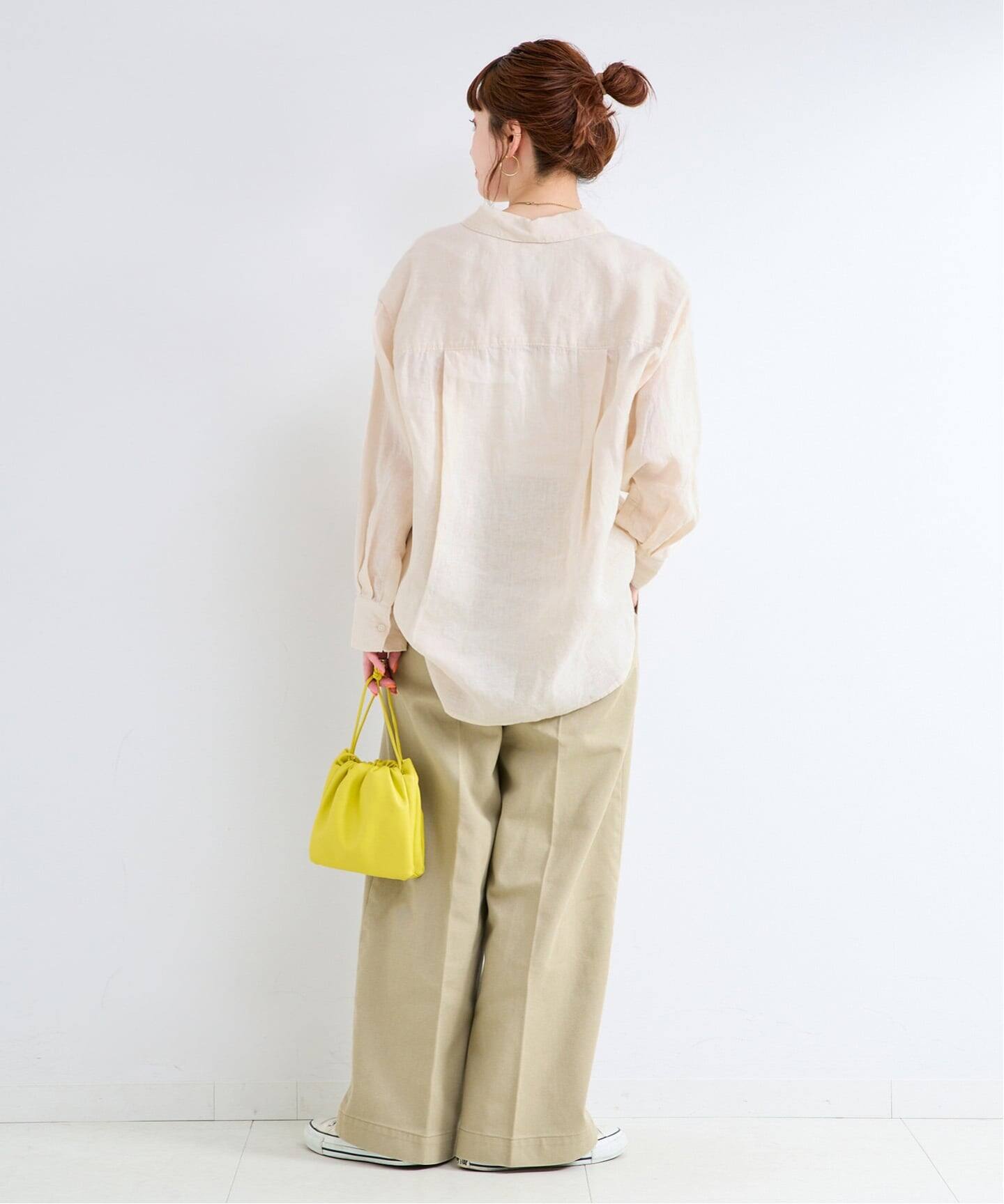 追加》《S/Mサイズ展開》手洗い可 / 2WAYフレンチリネンシャツ（シャツ