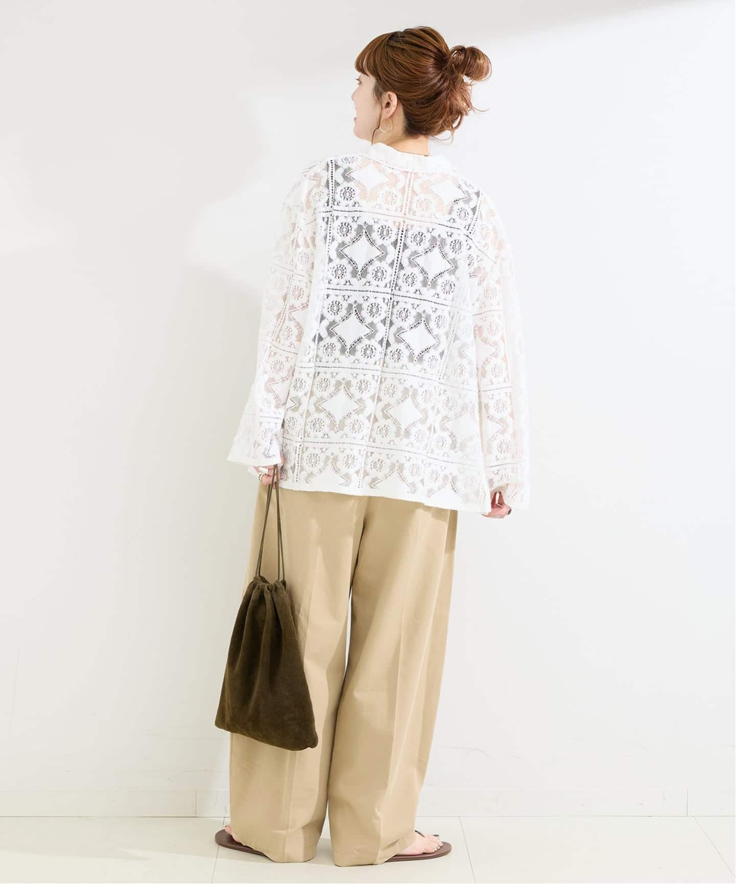 手洗い可 / レースembroideryシャツ（シャツ／ブラウス）｜B.C STOCK