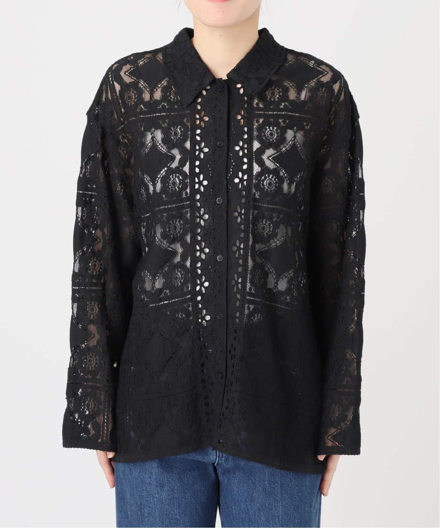 手洗い可 / レースembroideryシャツ（シャツ／ブラウス）｜B.C STOCK