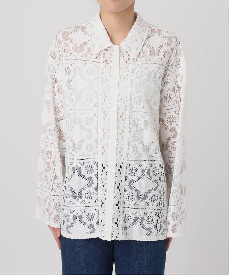 手洗い可 / レースembroideryシャツ（シャツ／ブラウス）｜B.C STOCK 