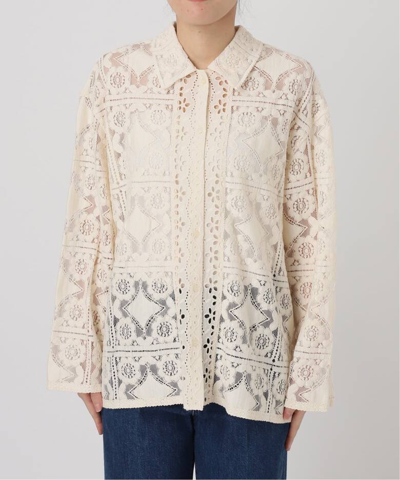 手洗い可 / レースembroideryシャツ（シャツ／ブラウス）｜B.C STOCK 