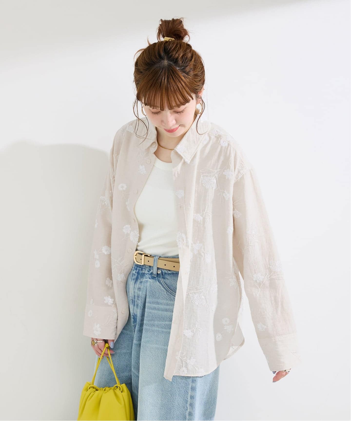 手洗い可 / スパンコール刺繍シャツ（シャツ／ブラウス）｜B.C STOCK