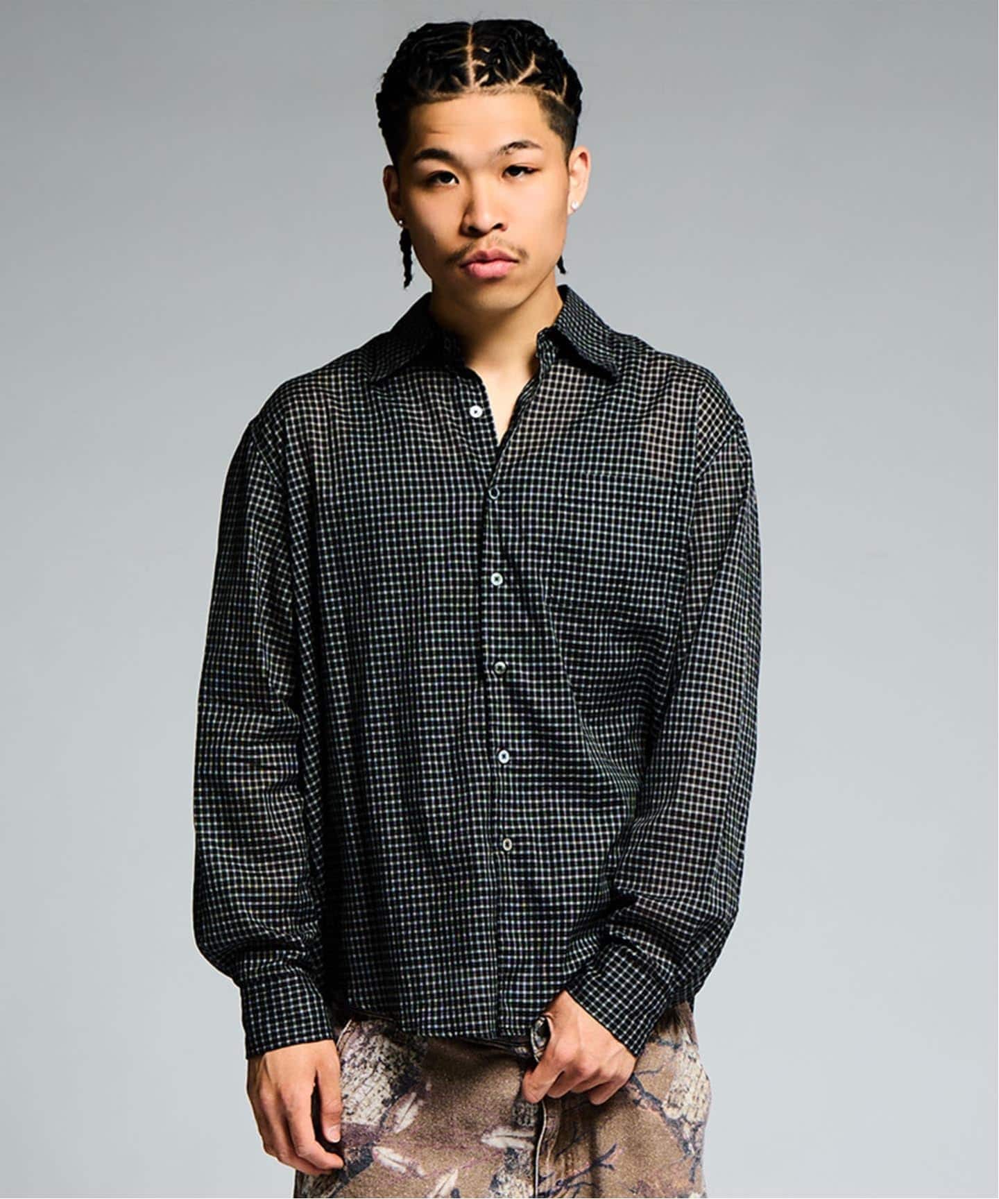 シアー チェック シャツ / SHEER CHECK SHIRTS（シャツ／ブラウス