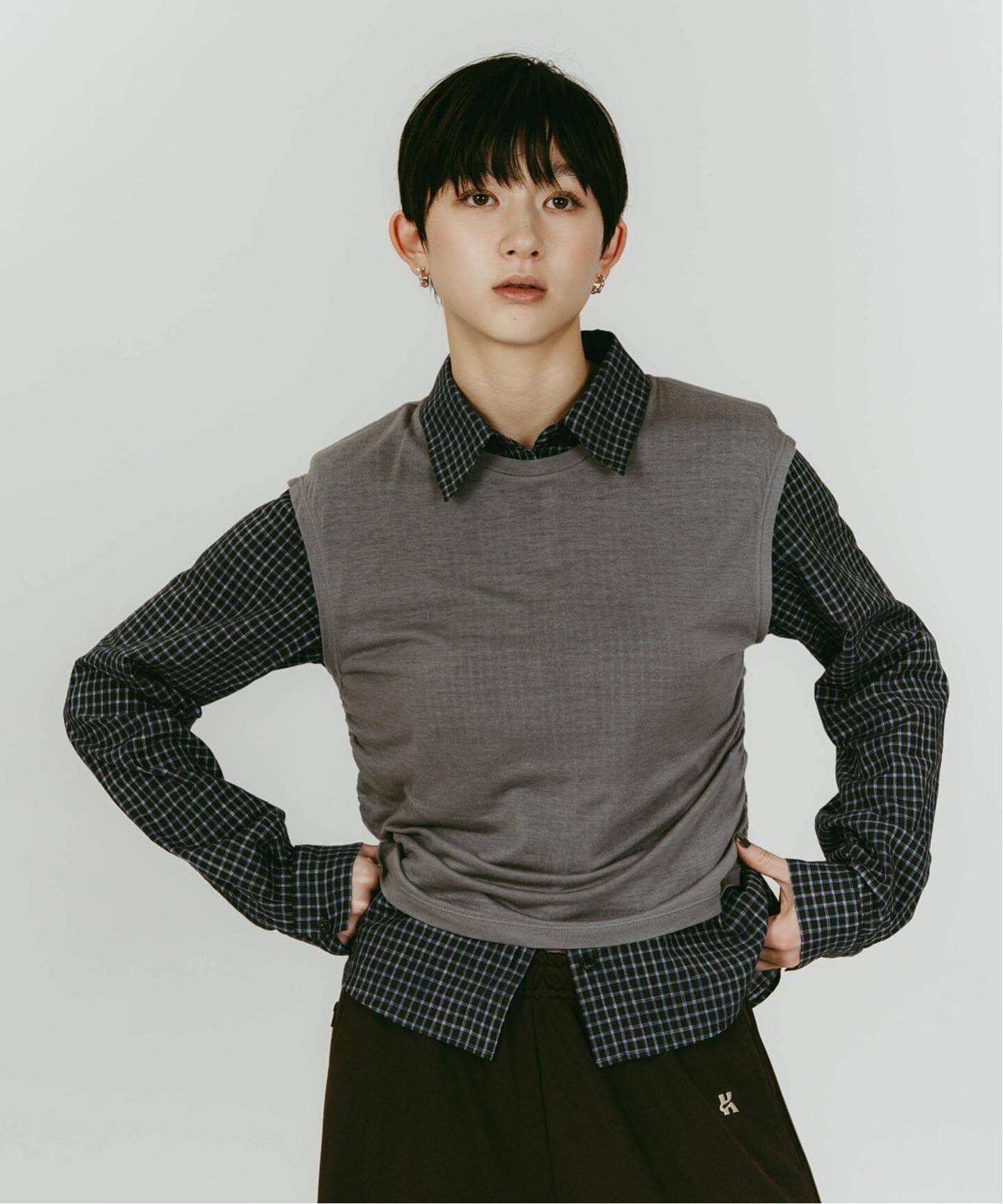 Knuth Marf/クヌースマーフ 2-piece layered compact shirt（シャツ
