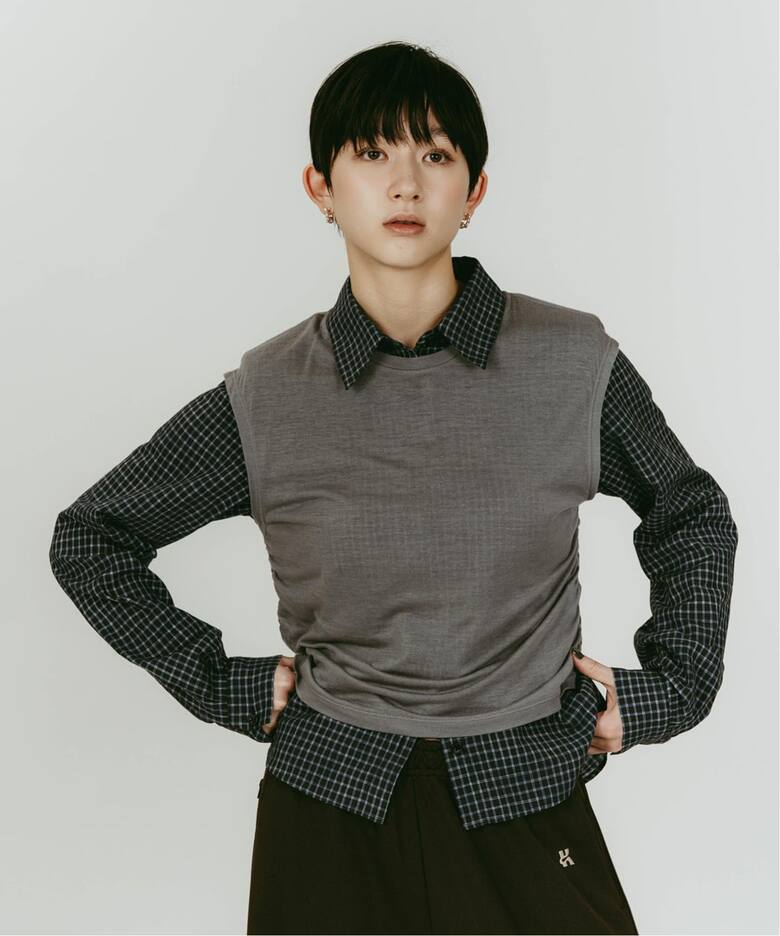 Knuth Marf/クヌースマーフ 2-piece layered compact shirt（シャツ 