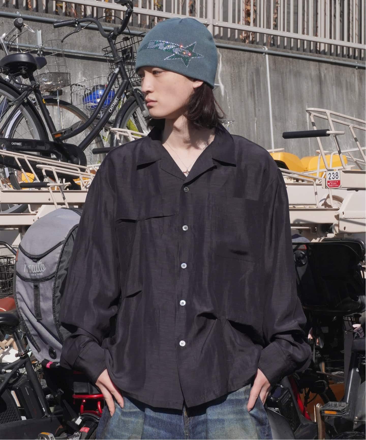 JieDa / ジエダ HAND STITCH OPEN COLLAR SHIRT（シャツ／ブラウス
