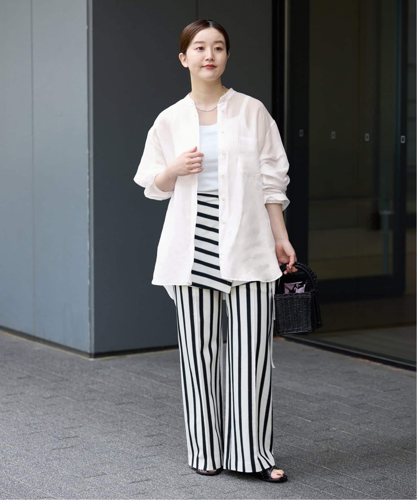 一部カラーWEB限定》ラミーリヨセルバンドカラーシャツ（シャツ