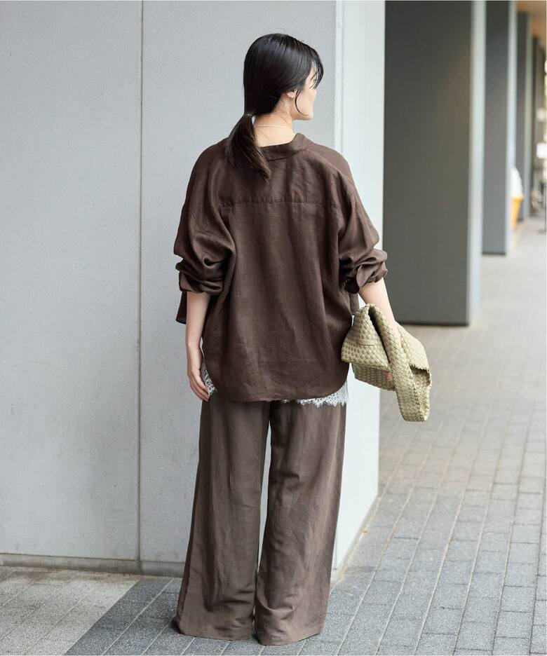 追加》リネンワイドショートシャツ（シャツ／ブラウス）｜IENA（イエナ 