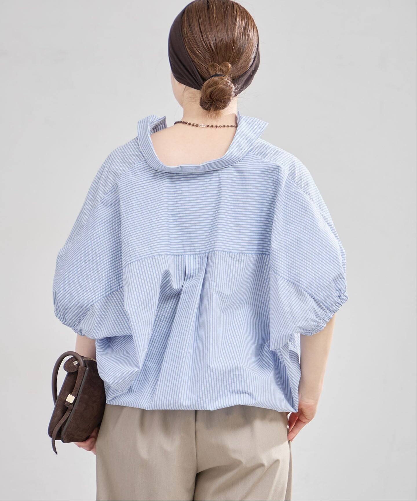 ストライプ ドロスト BOXYシャツ（シャツ／ブラウス）｜IENA（イエナ