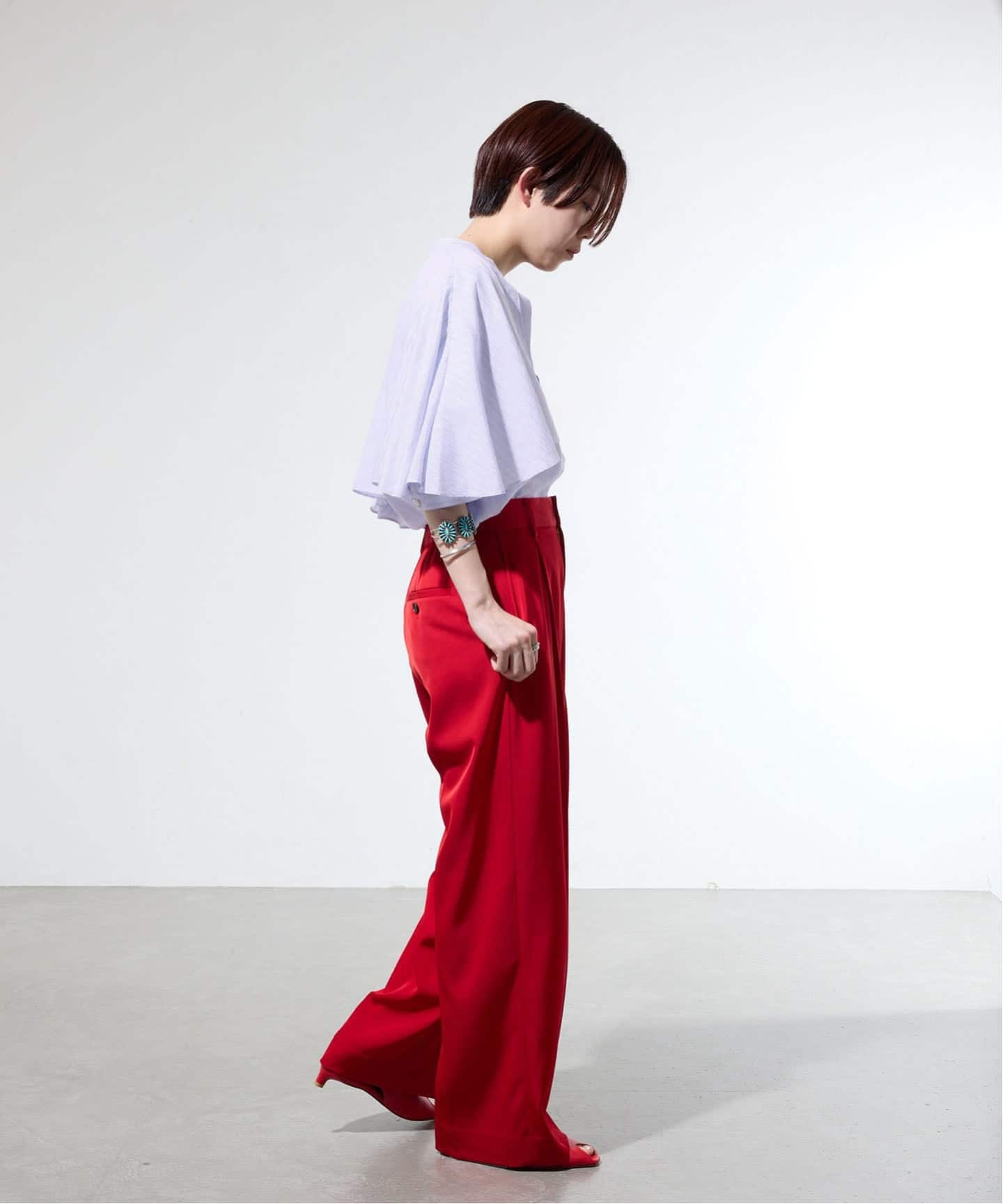 一部店舗限定》ストライプケープシャツ（シャツ／ブラウス）｜IENA