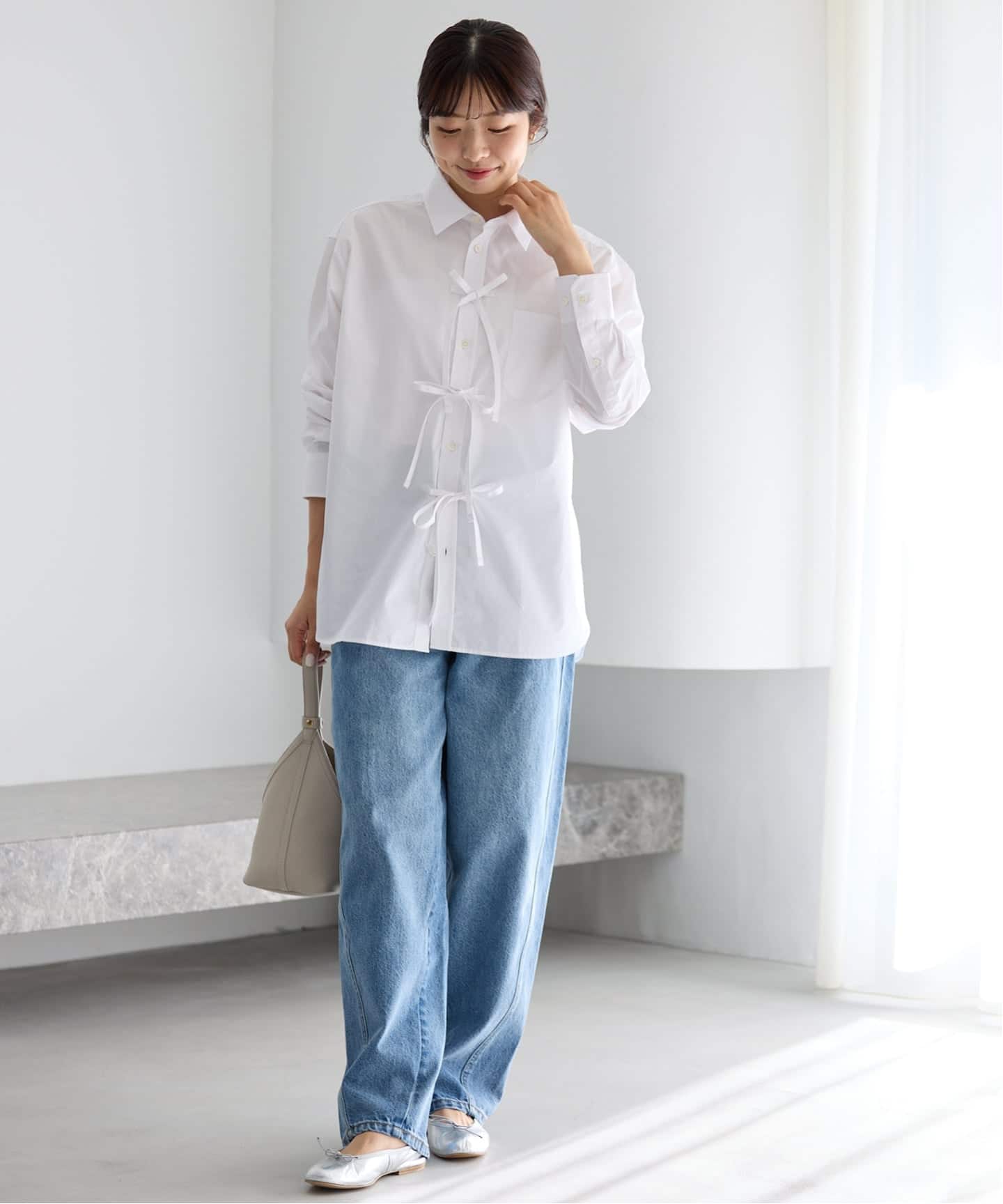 MA/RE/マレ RIBBON SHIRTS シャツ LIGHT COTTON 104 GR（シャツ