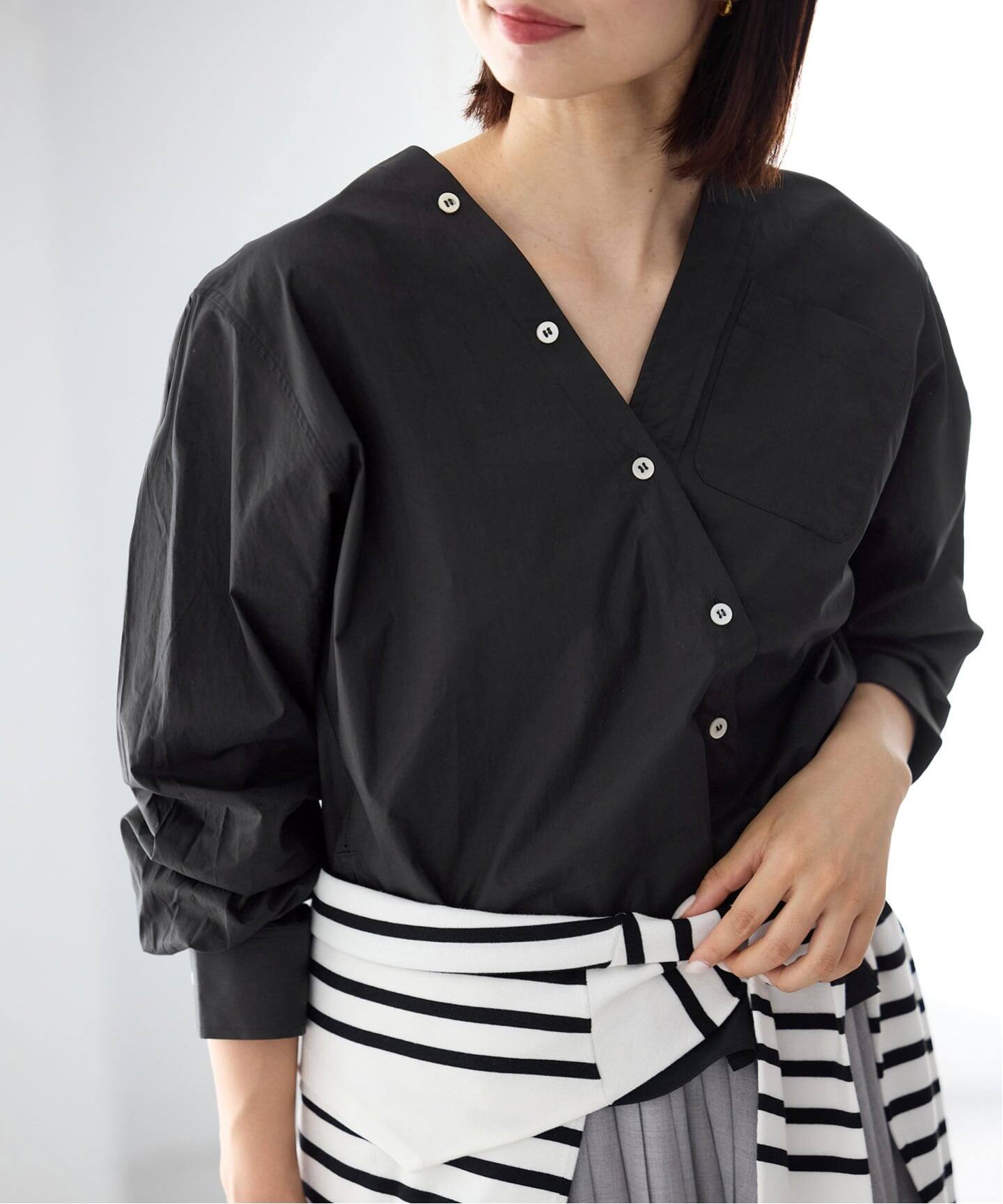MA/RE/マレ カシュクールSHIRTS シャツ LIGHT COTTON 104 GR（シャツ
