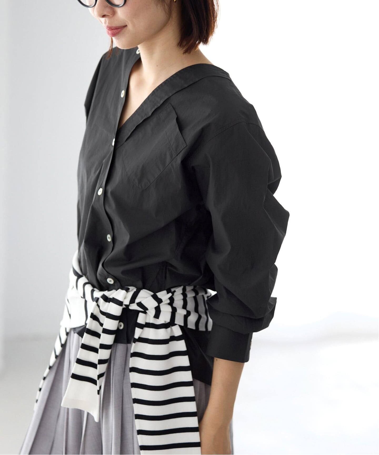 MA/RE/マレ カシュクールSHIRTS シャツ LIGHT COTTON 104 GR（シャツ