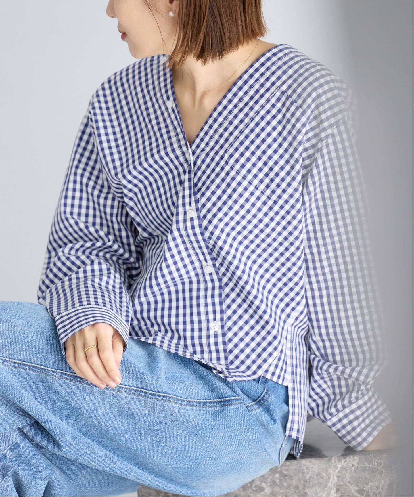 MA/RE/マレ カシュクールSHIRTS シャツ LIGHT COTTON 104 GR（シャツ