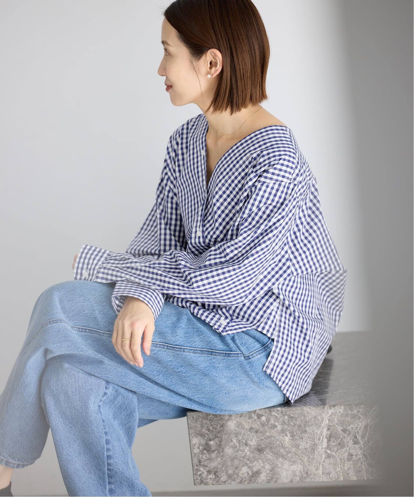 MA/RE/マレ カシュクールSHIRTS シャツ LIGHT COTTON 104 GR（シャツ