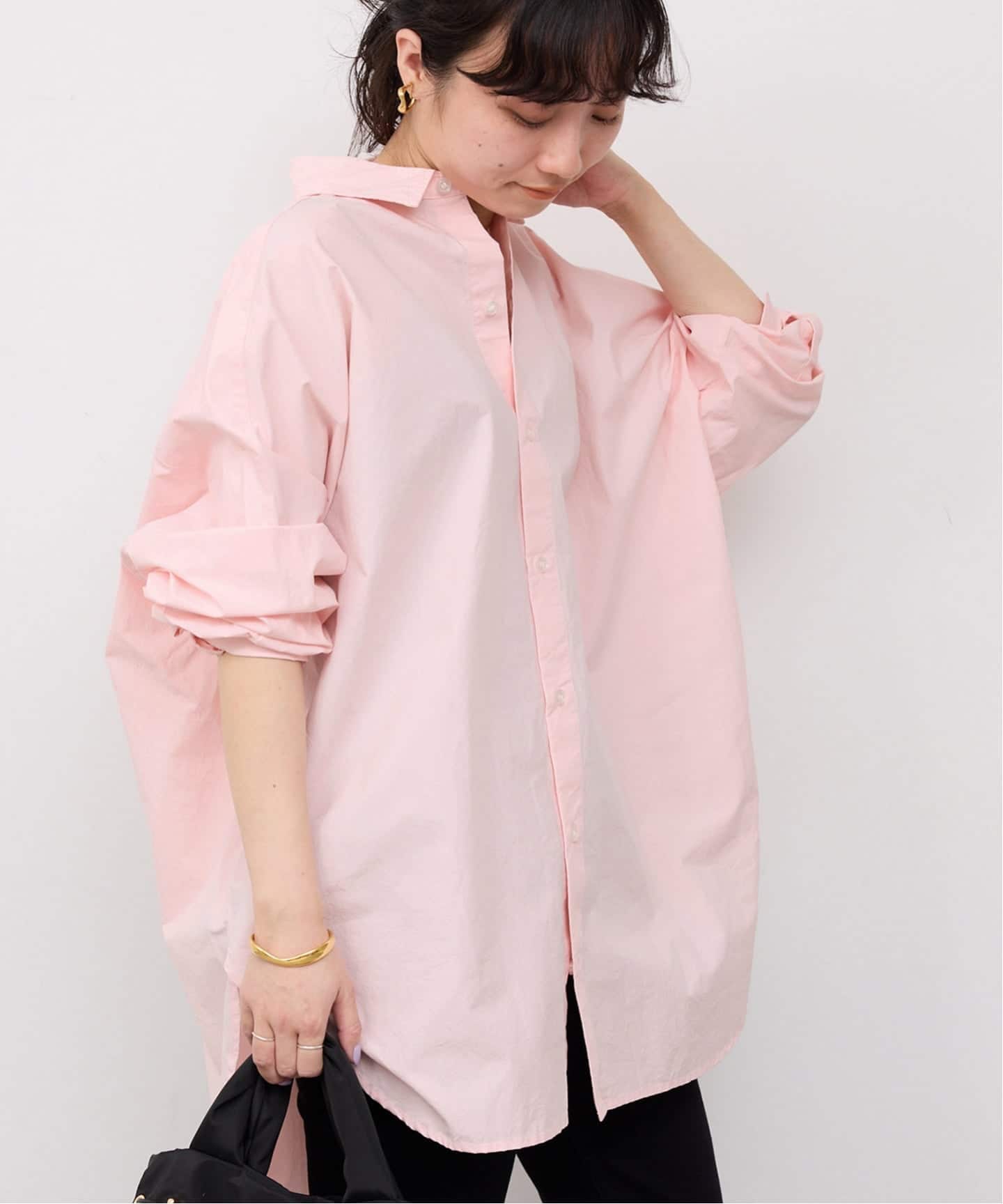 SLOBE IENA オーバーサイズシャツ　ピンク オーバーサイズシャツ（シャツ／ブラウス）｜SLOBE IENA（スローブ