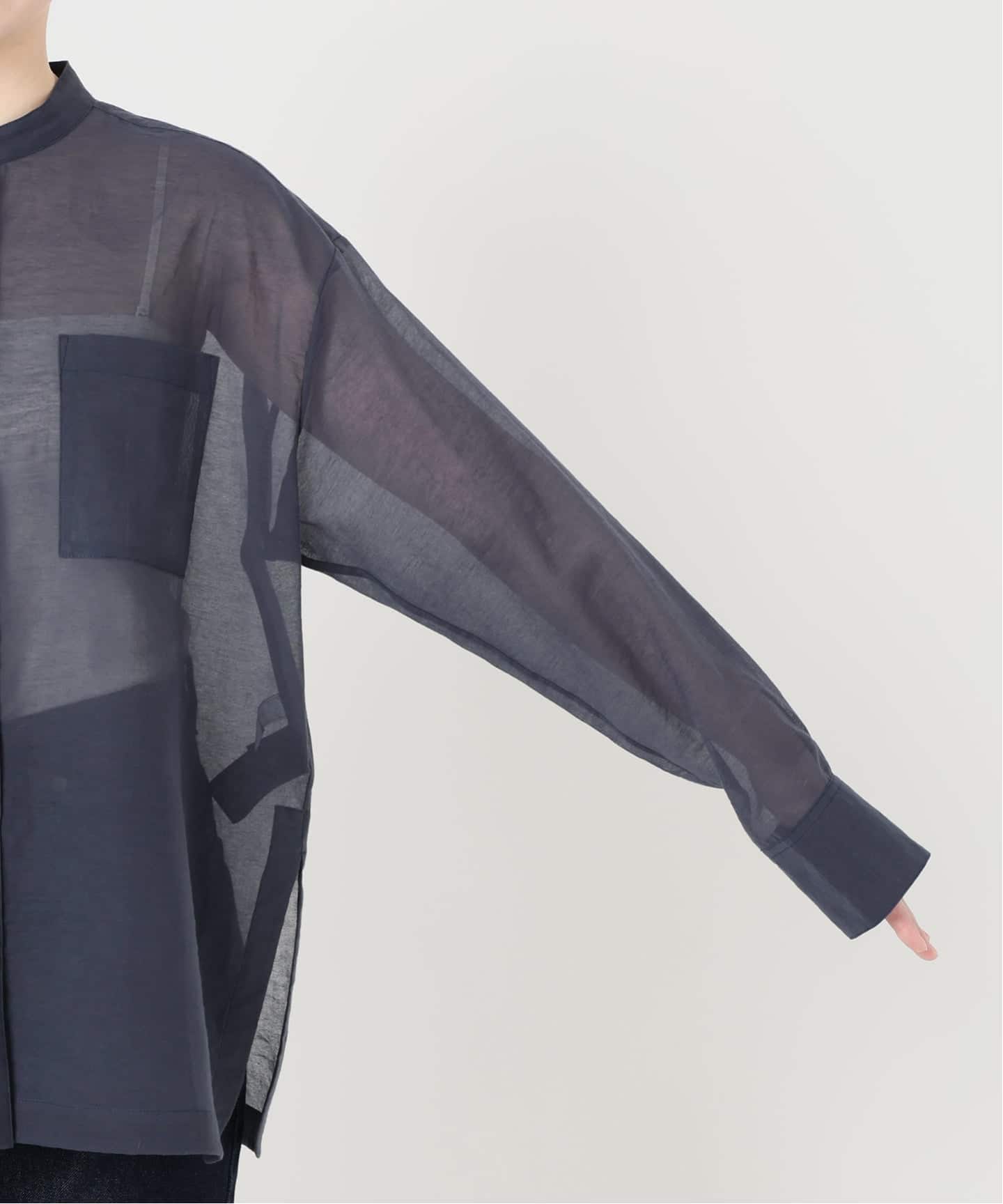 新品タグ付き♦︎ SLOBE IENA ベーシックバンドカラーシャツ シアーバンドカラーシャツ（シャツ／ブラウス）｜SLOBE IENA（スローブ
