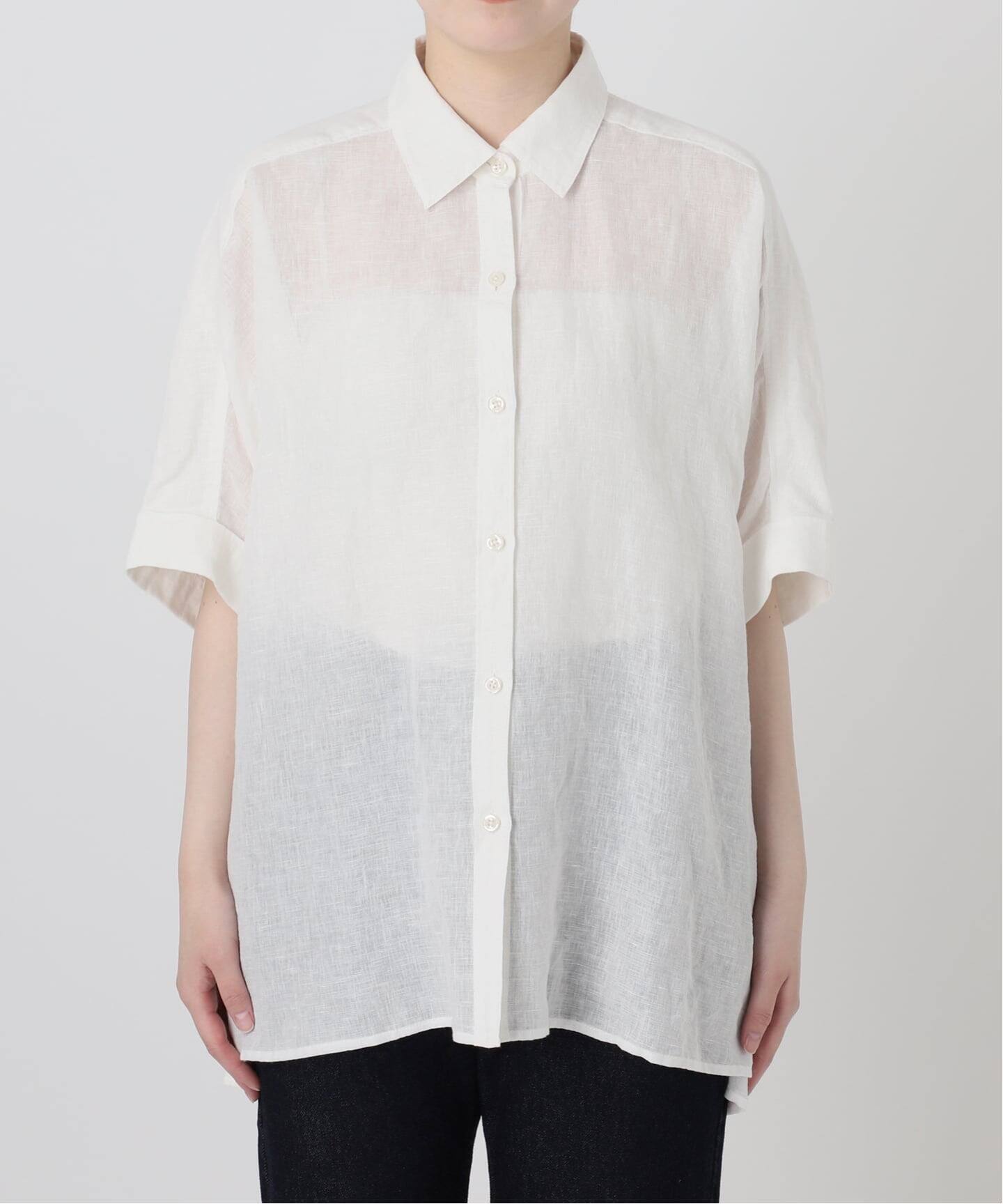 追加/シリーズあり》リネンコットンBOXシャツ（シャツ／ブラウス