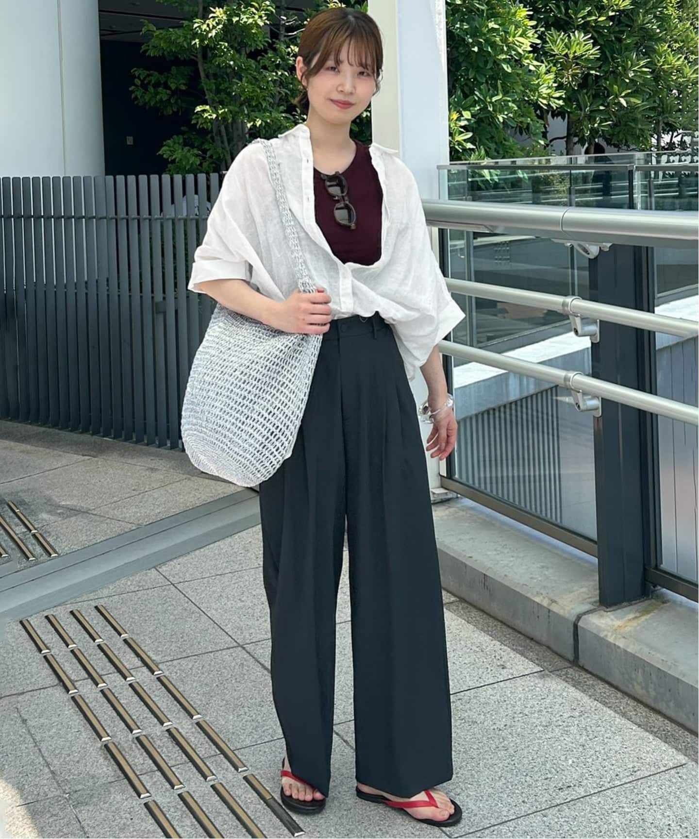 シリーズあり》リネンコットンBOXシャツ（シャツ／ブラウス）｜SLOBE