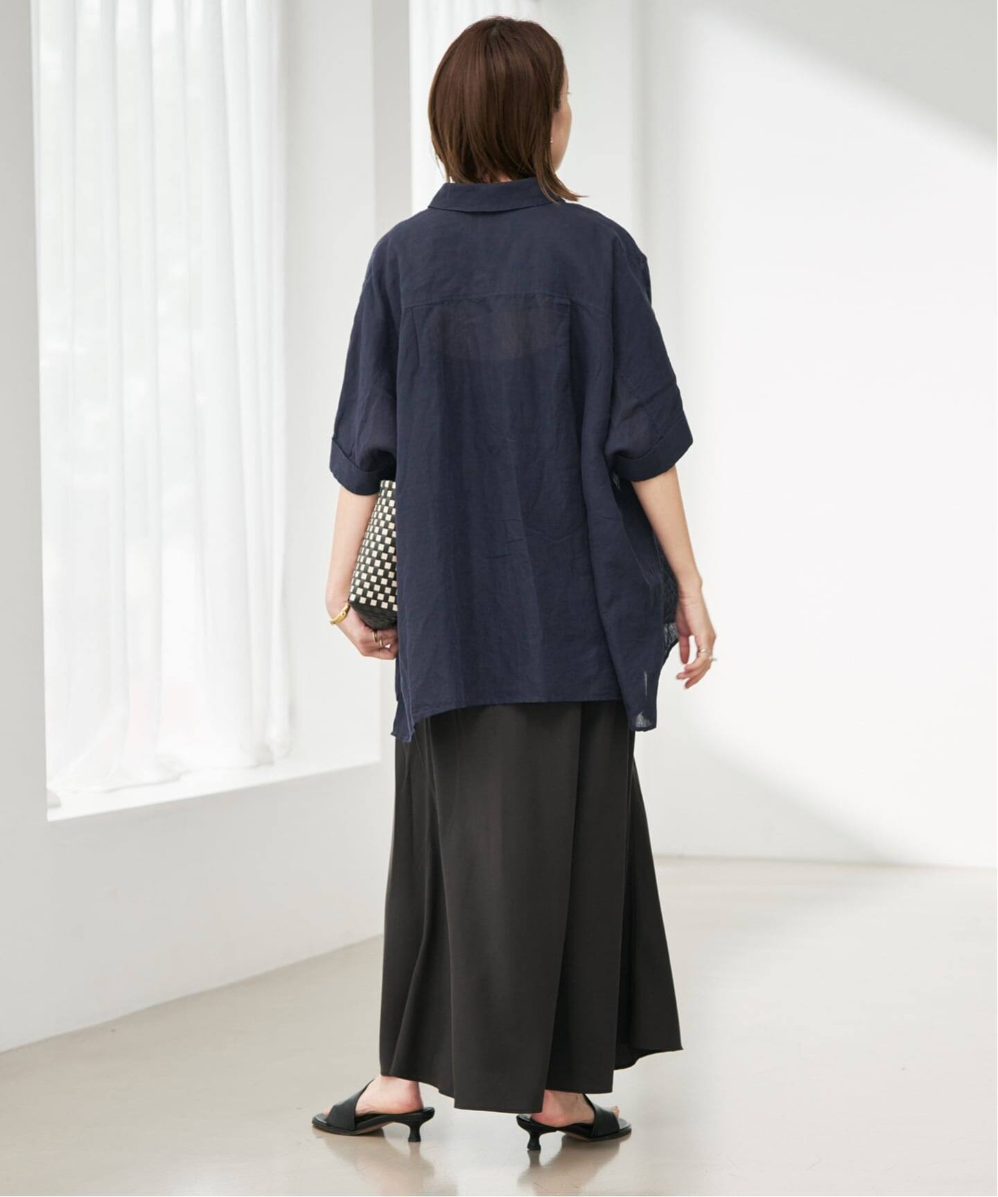 シリーズあり》リネンコットンBOXシャツ（シャツ／ブラウス）｜SLOBE 