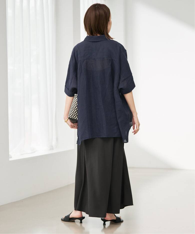 シリーズあり》リネンコットンBOXシャツ（シャツ／ブラウス）｜SLOBE 