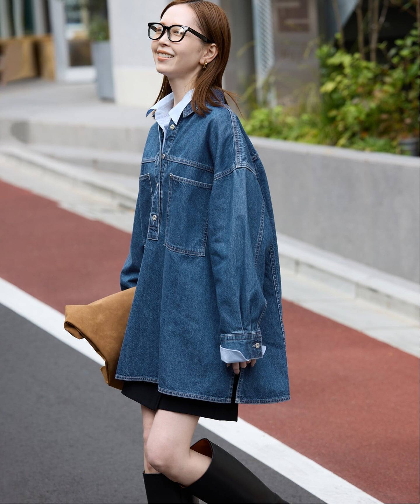 LE DENIM フィールドオーバーチュニック（シャツ／ブラウス）｜SLOBE