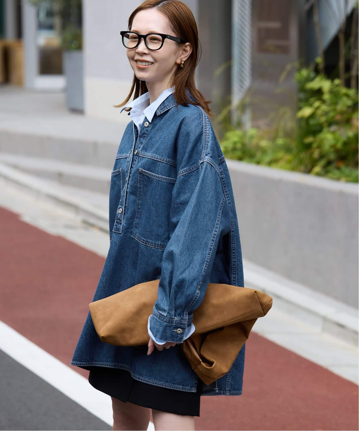 SLOBE IENA LE DENIM フィールドオーバーチュニック 予約》LE DENIM フィールドオーバーチュニック（シャツ／ブラウス