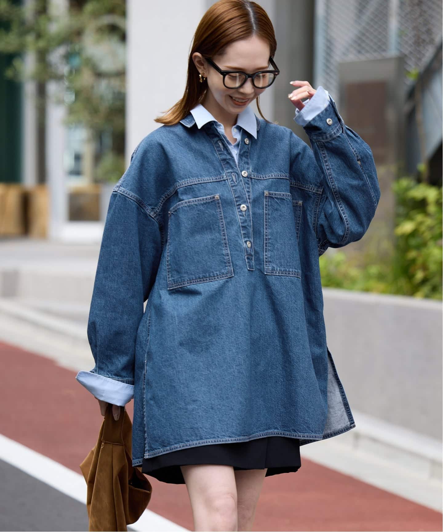 LE DENIM フィールドオーバーチュニック（シャツ／ブラウス）｜SLOBE