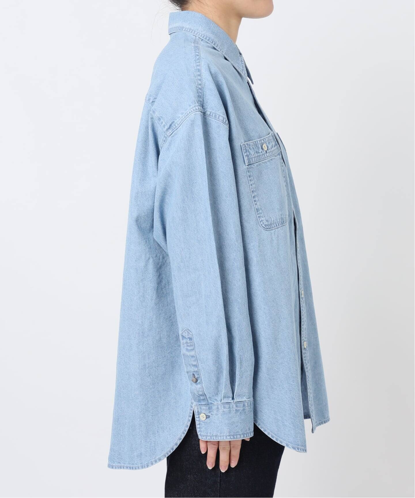 SLOBE IENA デニムシャツ 長袖 コットン100％ M〜L インディゴ SLOBE IENA｜LEDENIM LABOR FORM デニムシャツ | Rakuten Fashion(楽天