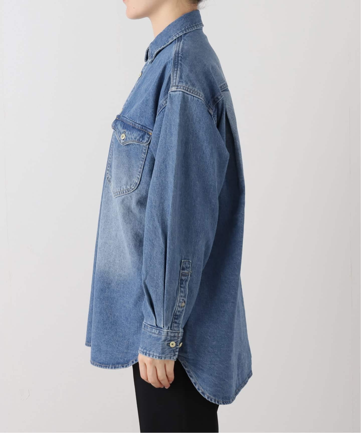 WEB限定/追加4》LE DENIM BDUデニムシャツ（シャツ／ブラウス）｜SLOBE