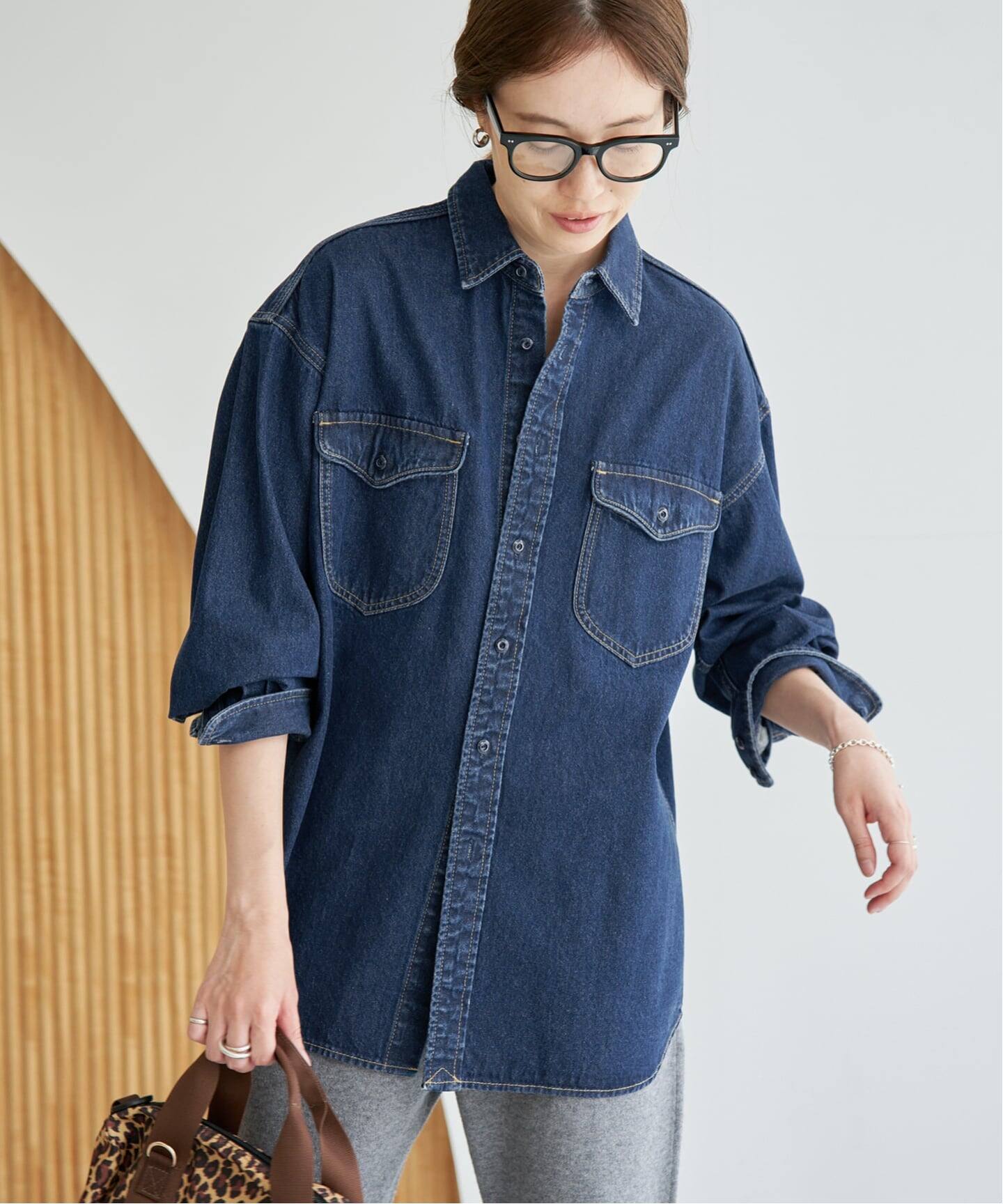WEB限定/追加》LE DENIM BDUデニムシャツ（シャツ／ブラウス）｜SLOBE 