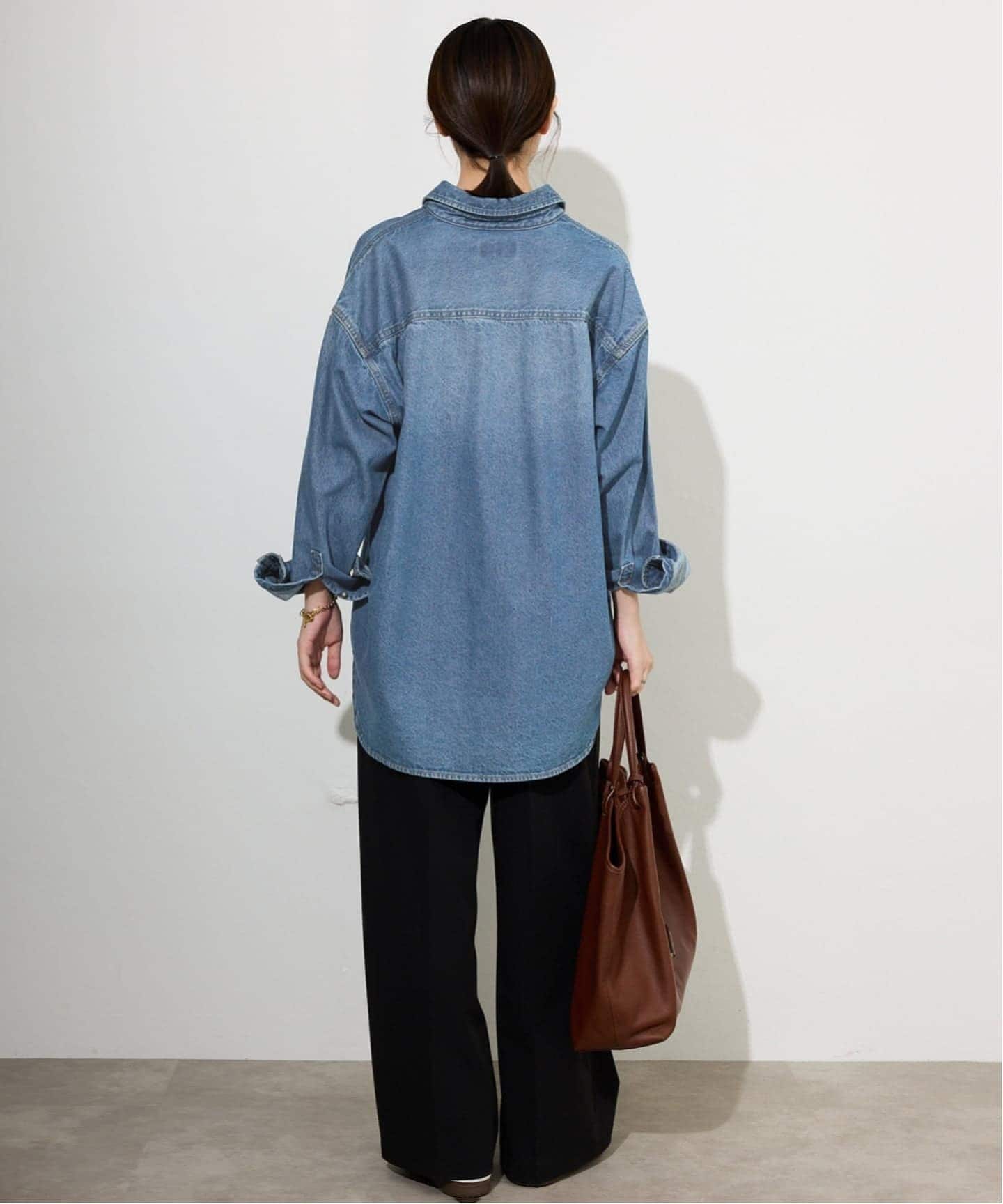 WEB限定/追加》LE DENIM BDUデニムシャツ（シャツ／ブラウス）｜SLOBE