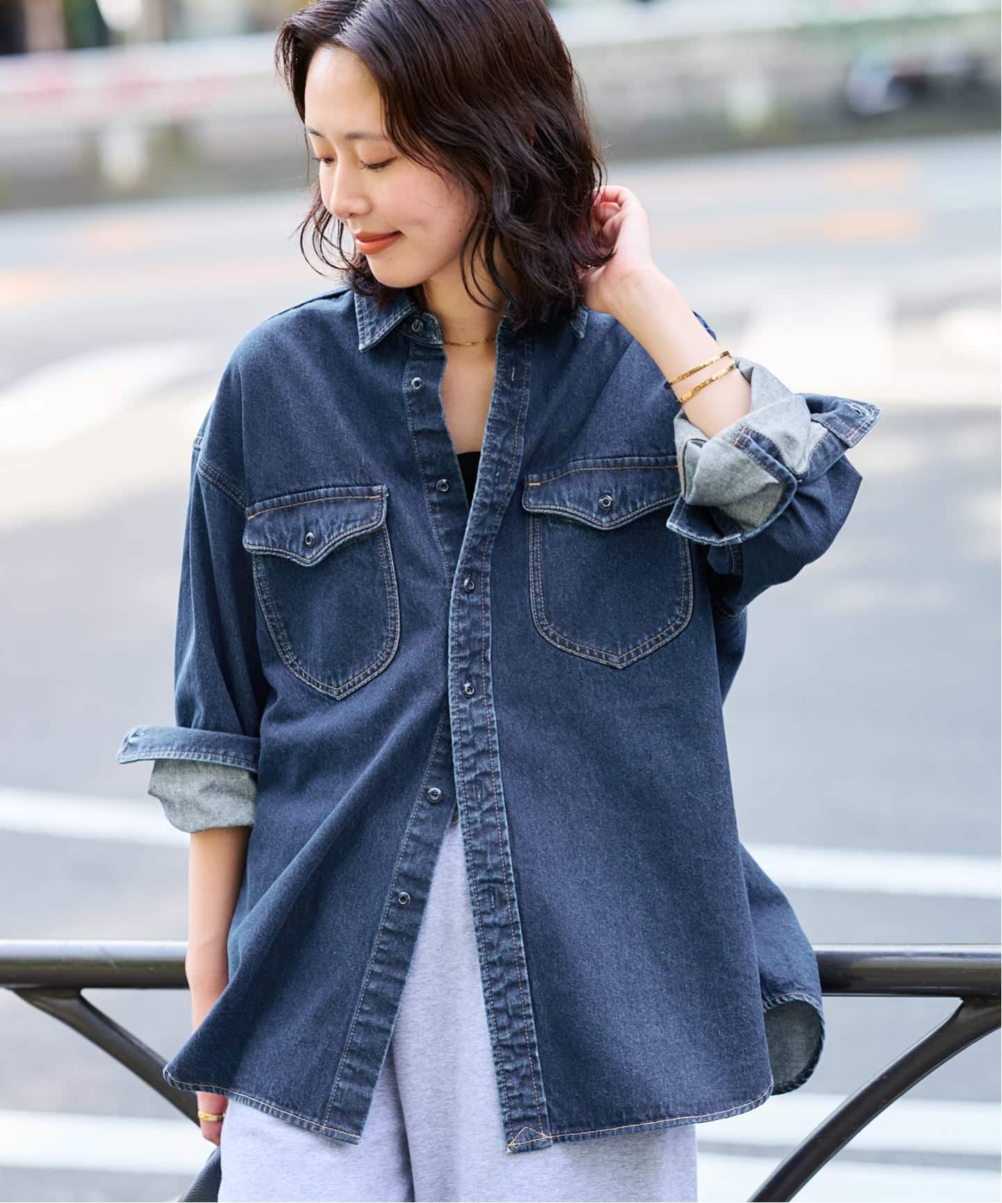 SLOBEイエナ LE DENIM BDUデニムシャツ WEB限定/追加予約》LE DENIM BDUデニムシャツ（シャツ／ブラウス
