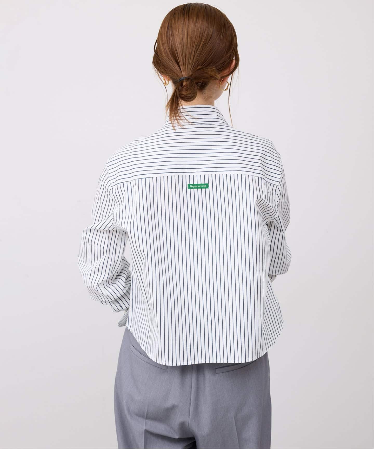 GREEN BUTTER/グリーンバター Stripe Cotton Shirt（シャツ／ブラウス
