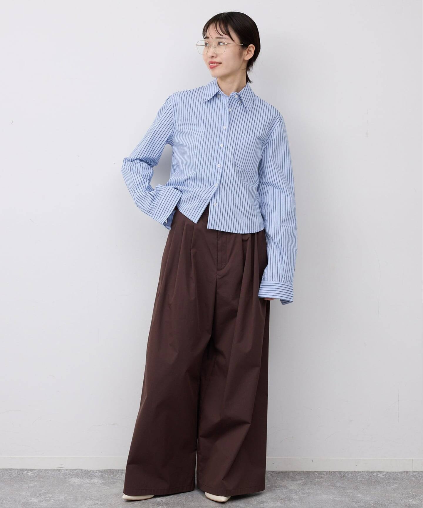 GREEN BUTTER/グリーンバター Stripe Cotton Shirt（シャツ／ブラウス