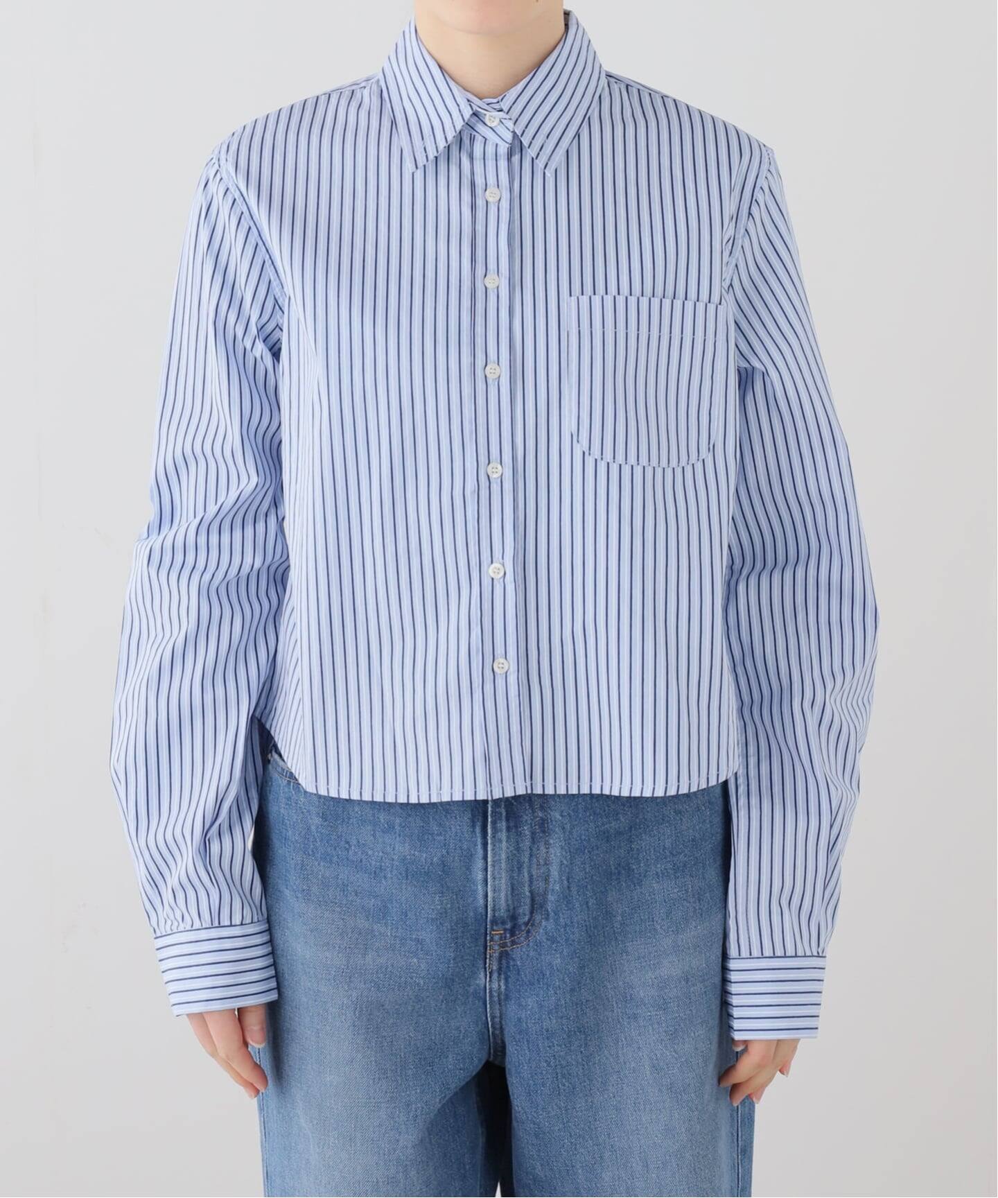 GREEN BUTTER/グリーンバター Stripe Cotton Shirt（シャツ／ブラウス