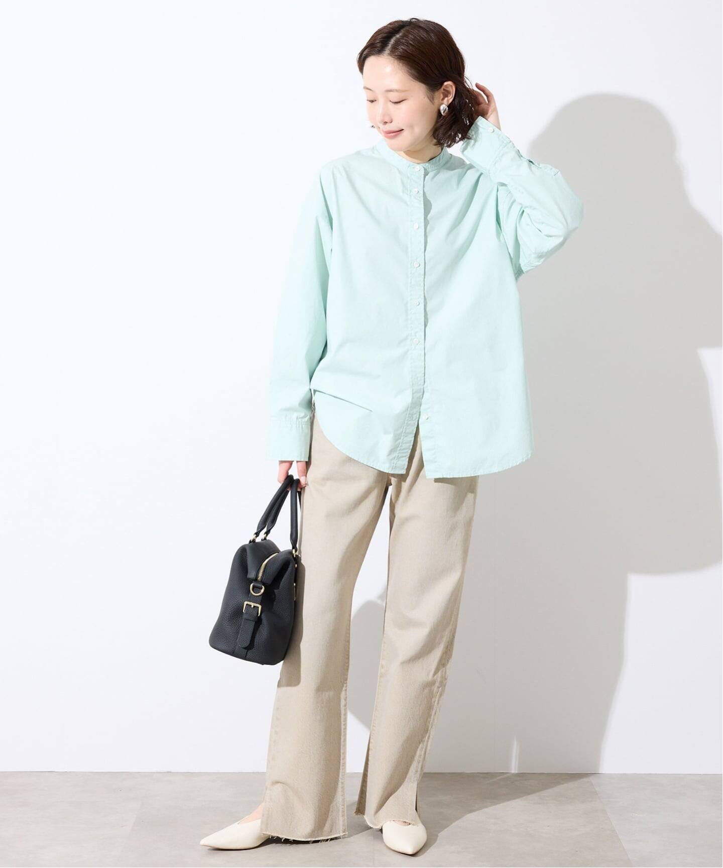 追加2》ROYAL NAVY/ロイヤルネイビー SLOBE別注 バンドカラーシャツ 