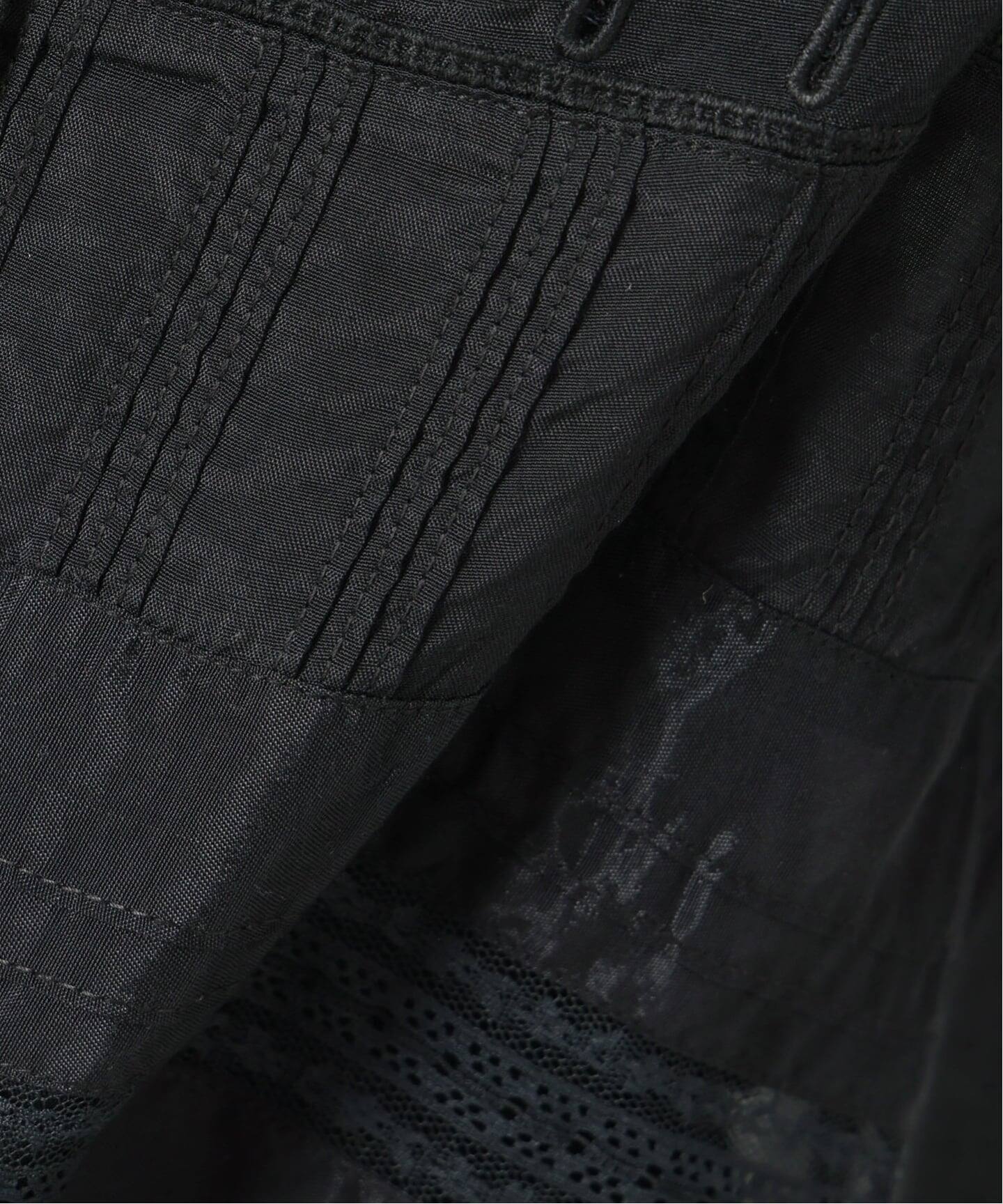 crinkle crinkle crinkle SLOBE別注 tuck lace open collar シャツ