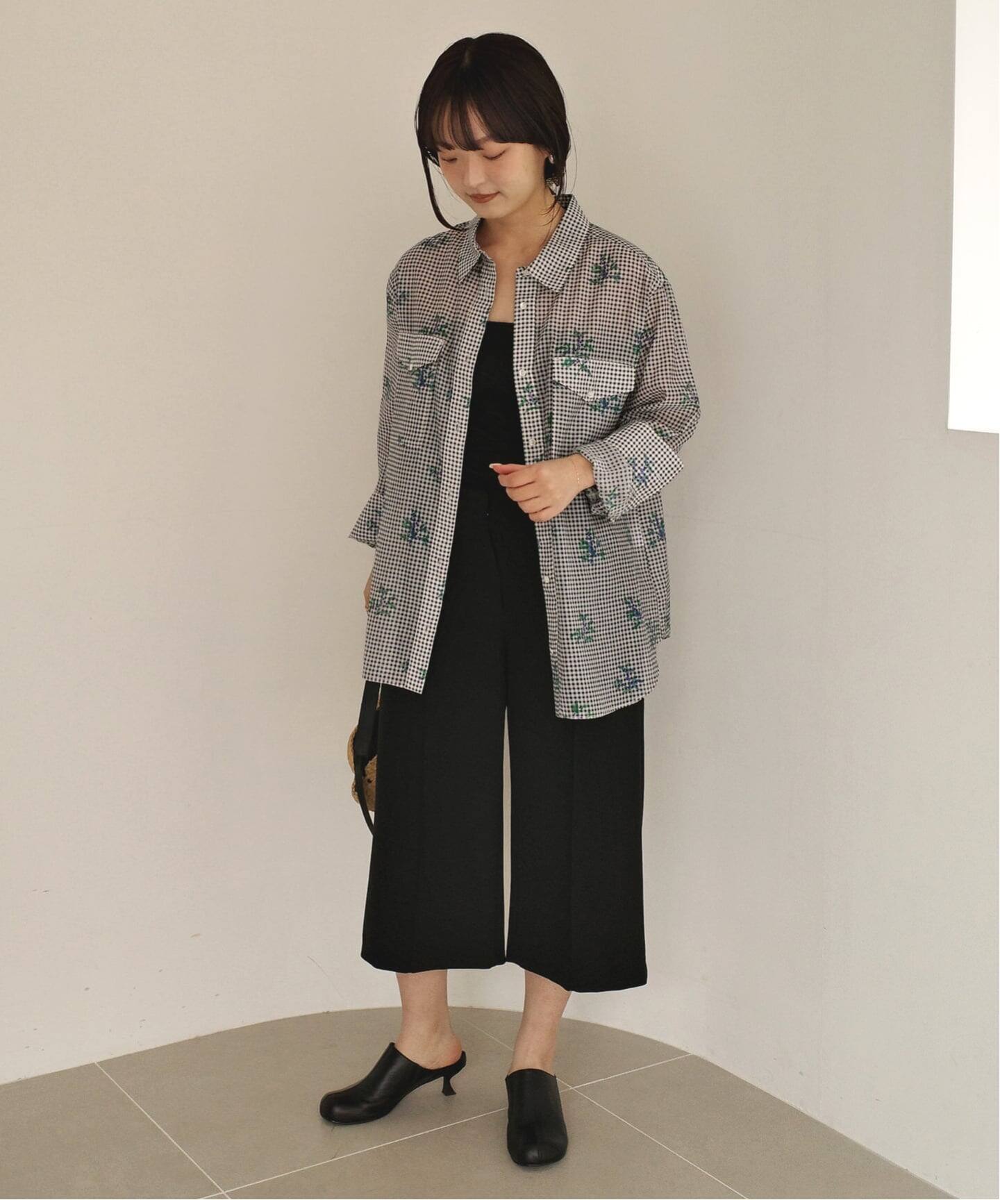 Margaux Dereume × SLOBE cotton silk mix シャツ（シャツ／ブラウス