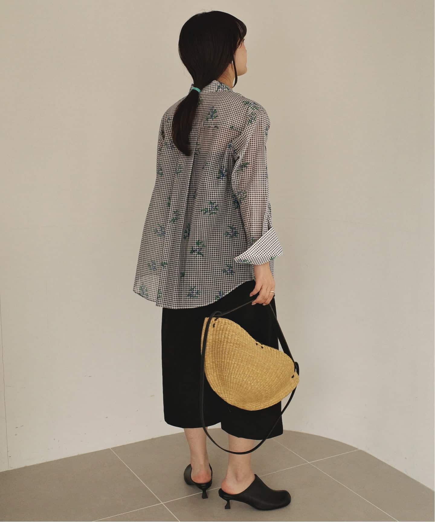 Margaux Dereume × SLOBE cotton silk mix シャツ（シャツ／ブラウス