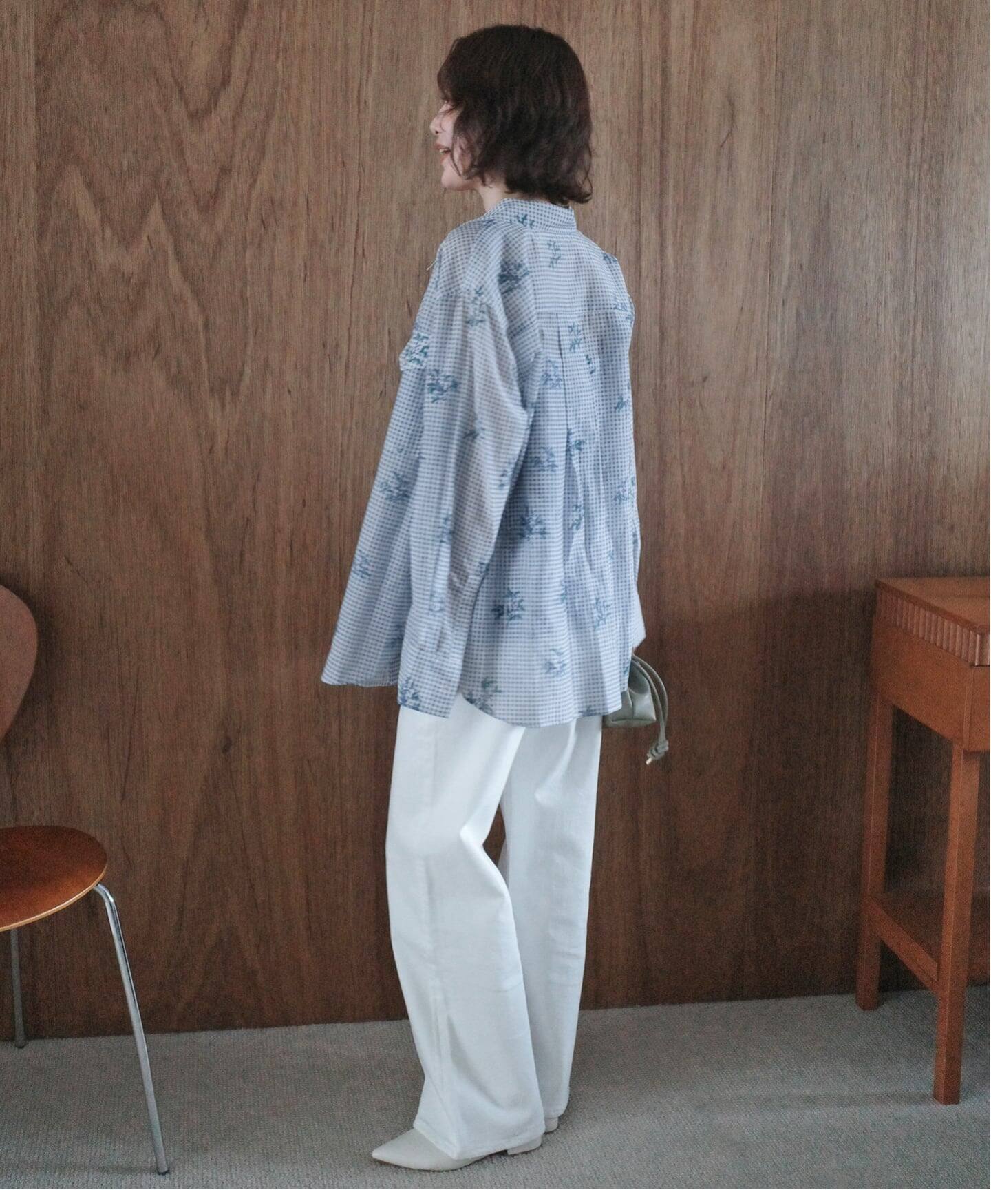 Margaux Dereume × SLOBE cotton silk mix シャツ（シャツ／ブラウス