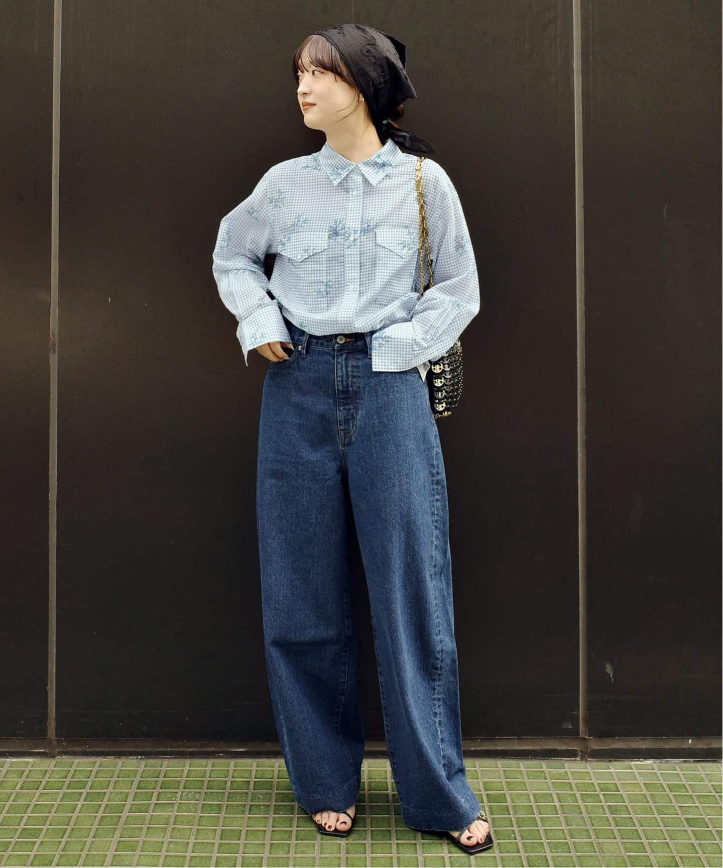 Margaux Dereume × SLOBE cotton silk mix シャツ（シャツ／ブラウス