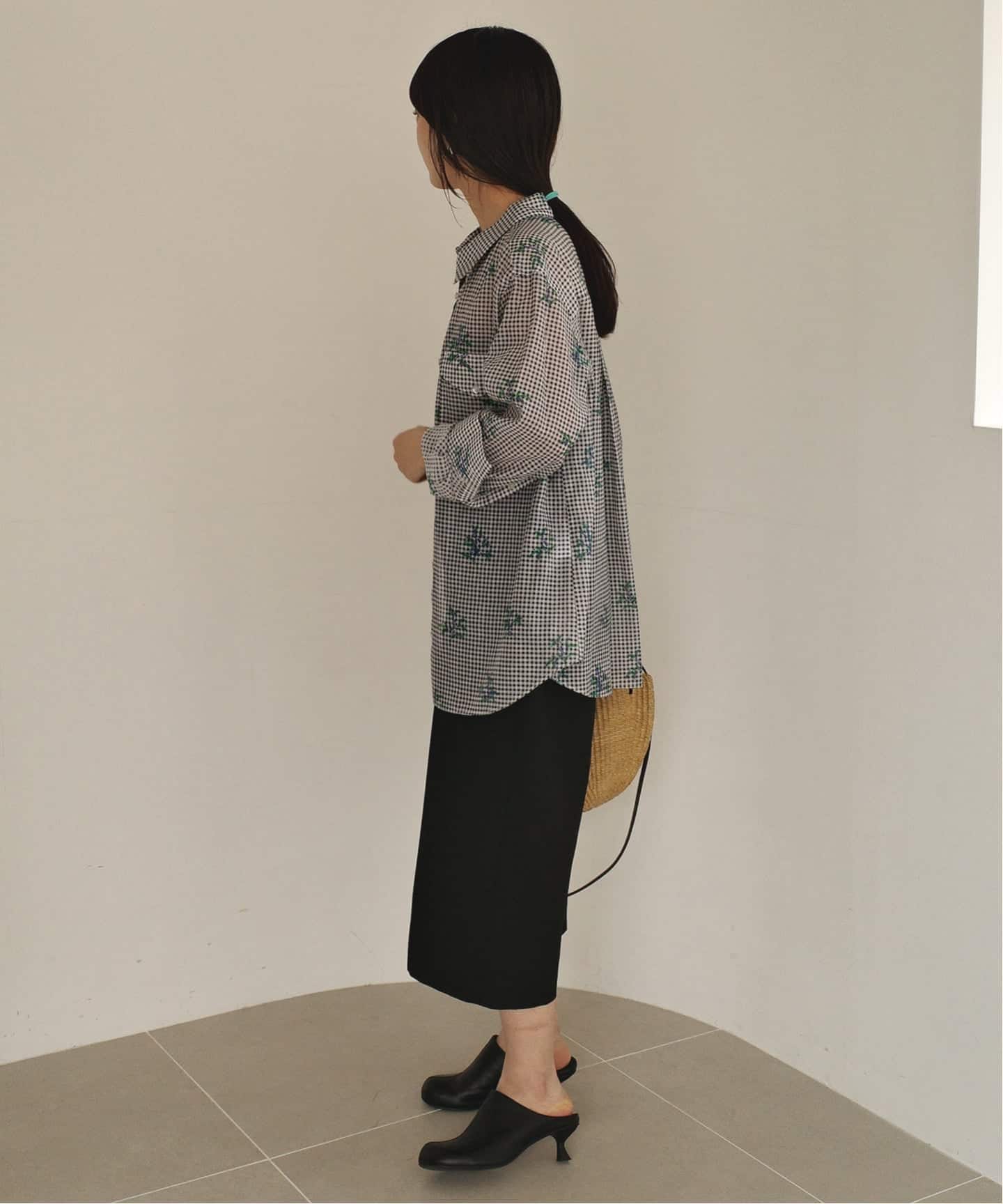 WEB限定/追加》Margaux Dereume × SLOBE cotton silk mix シャツ